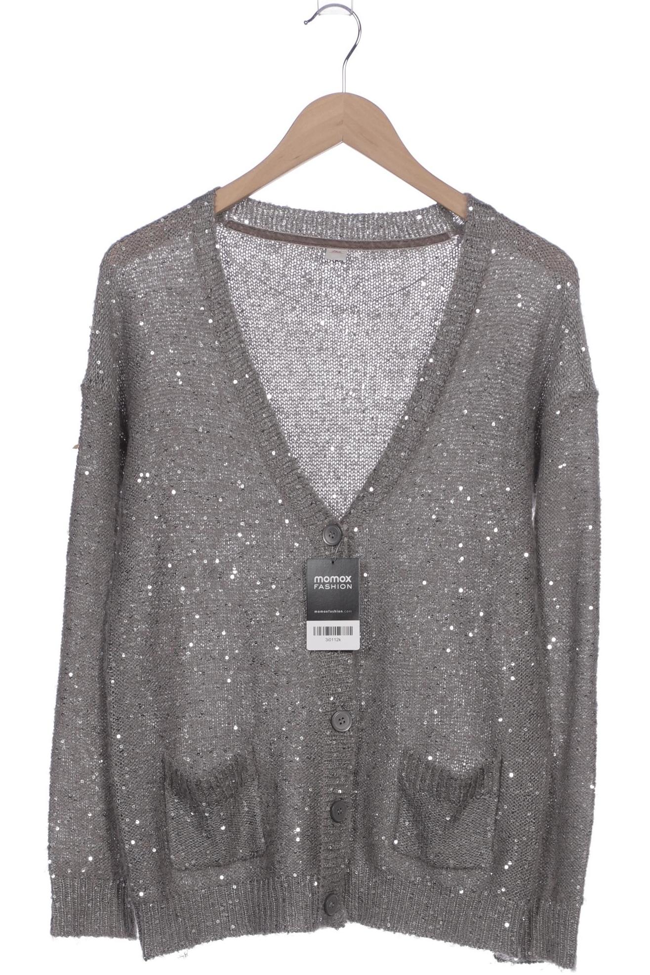 

s.Oliver Damen Strickjacke, grau, Gr. 38