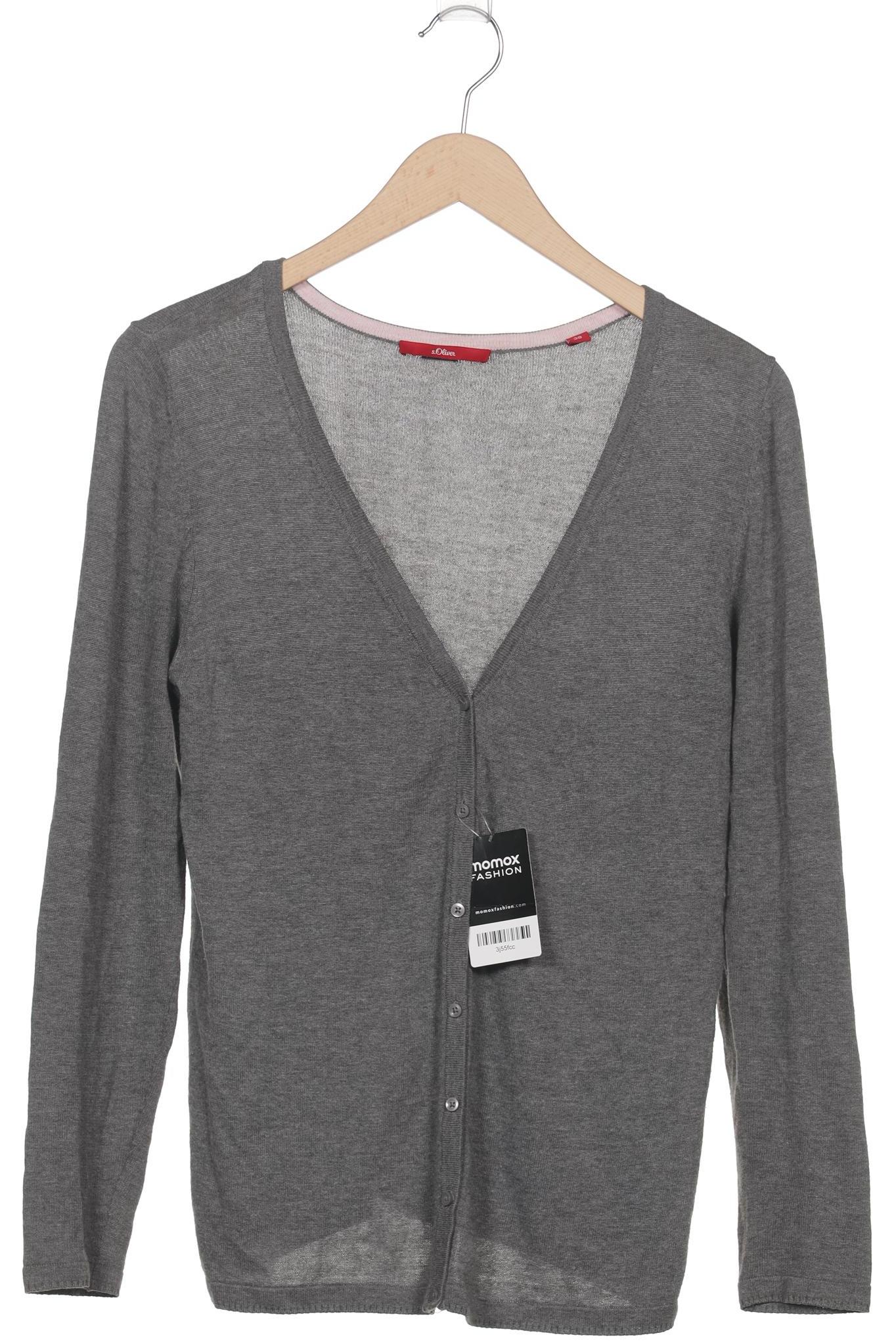 

s.Oliver Damen Strickjacke, grau, Gr. 38