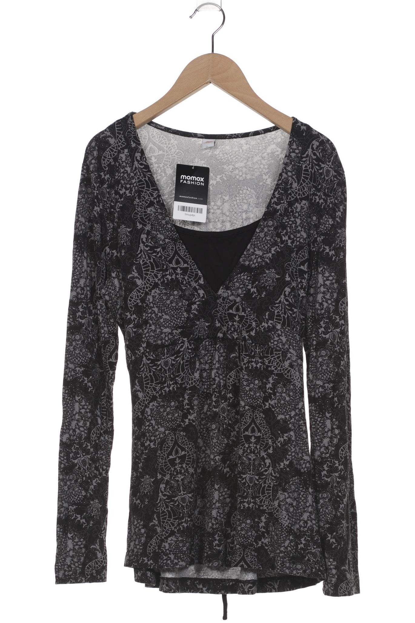 

s.Oliver Damen Langarmshirt, schwarz, Gr. 36