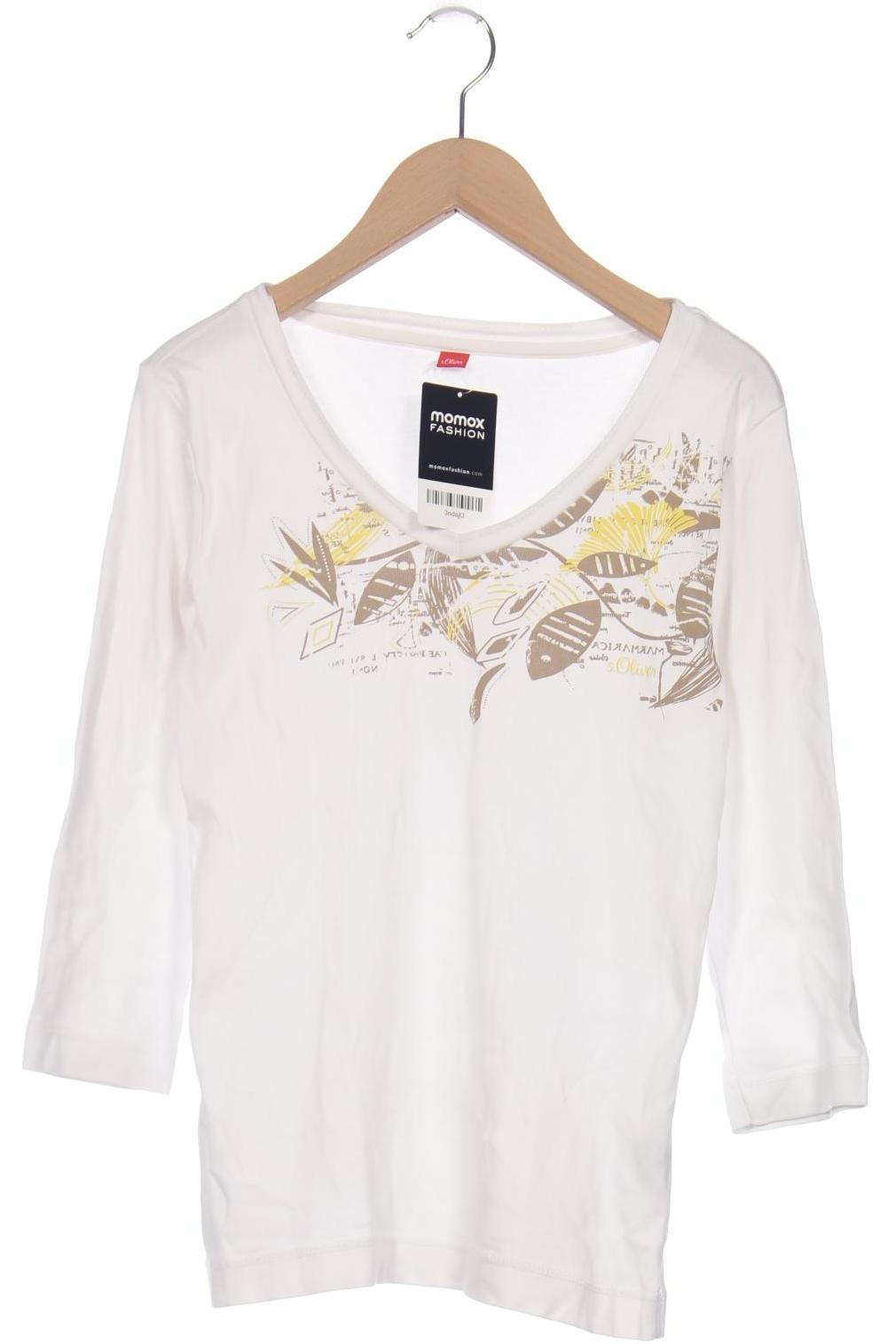 

s.Oliver Damen Langarmshirt, weiß, Gr. 36