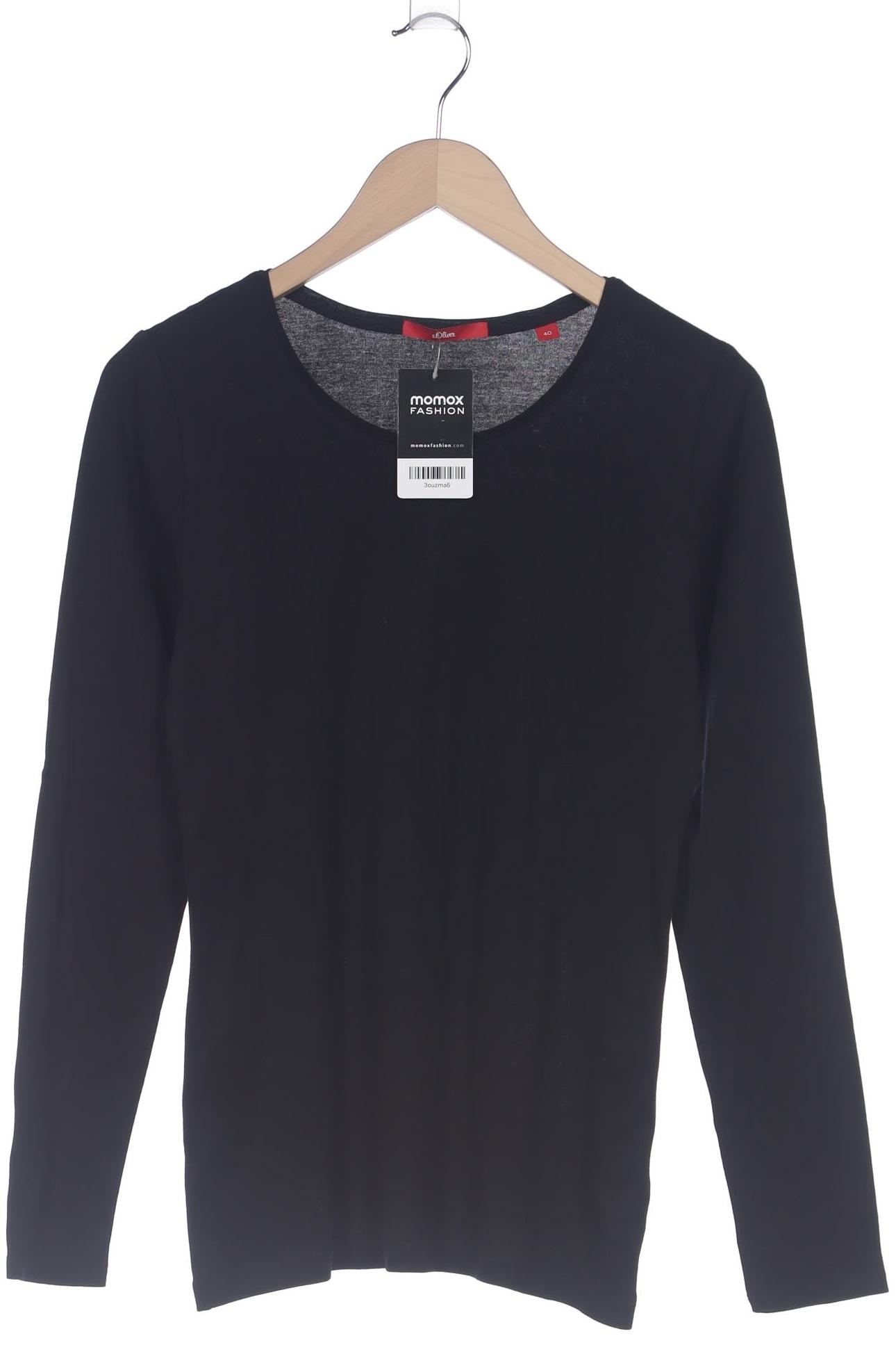 

s.Oliver Damen Langarmshirt, schwarz, Gr. 40