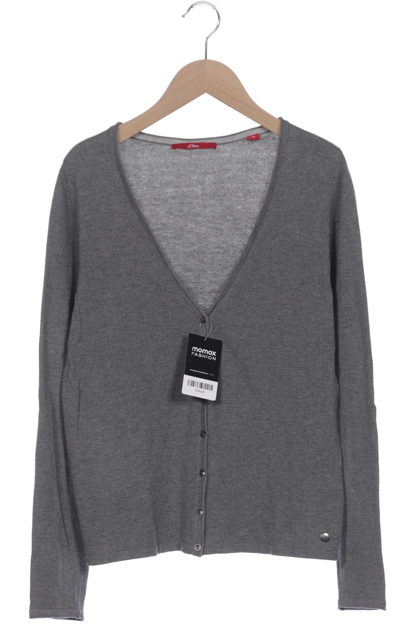 

s.Oliver Damen Strickjacke, grau, Gr. 38