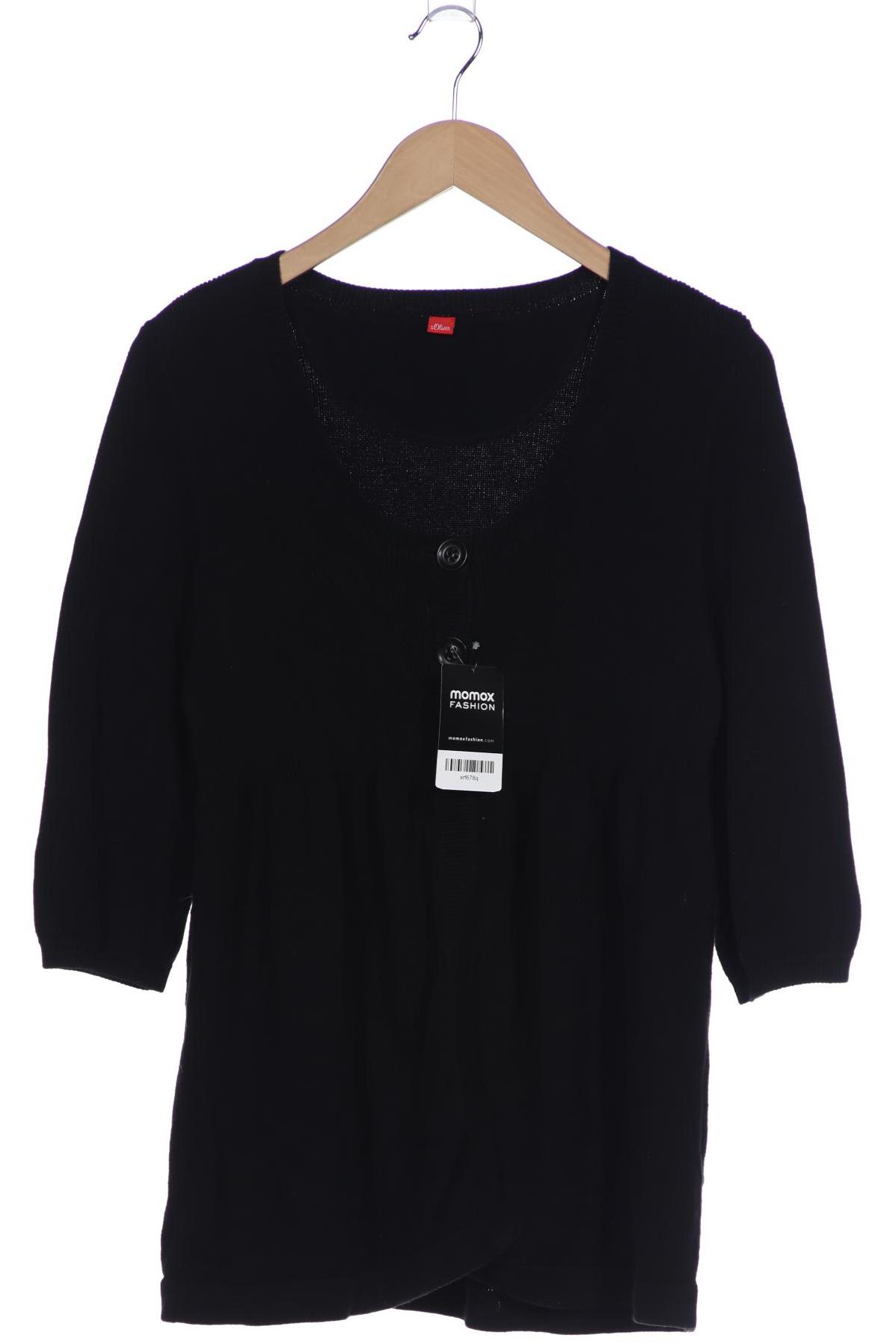 

s.Oliver Damen Strickjacke, schwarz, Gr. 42