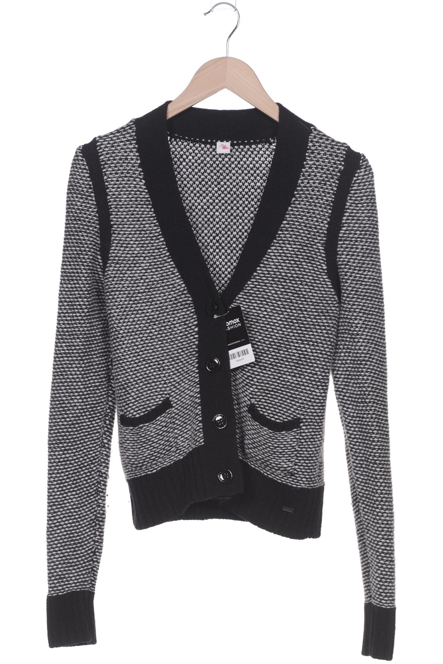 

s.Oliver Damen Strickjacke, schwarz, Gr. 38