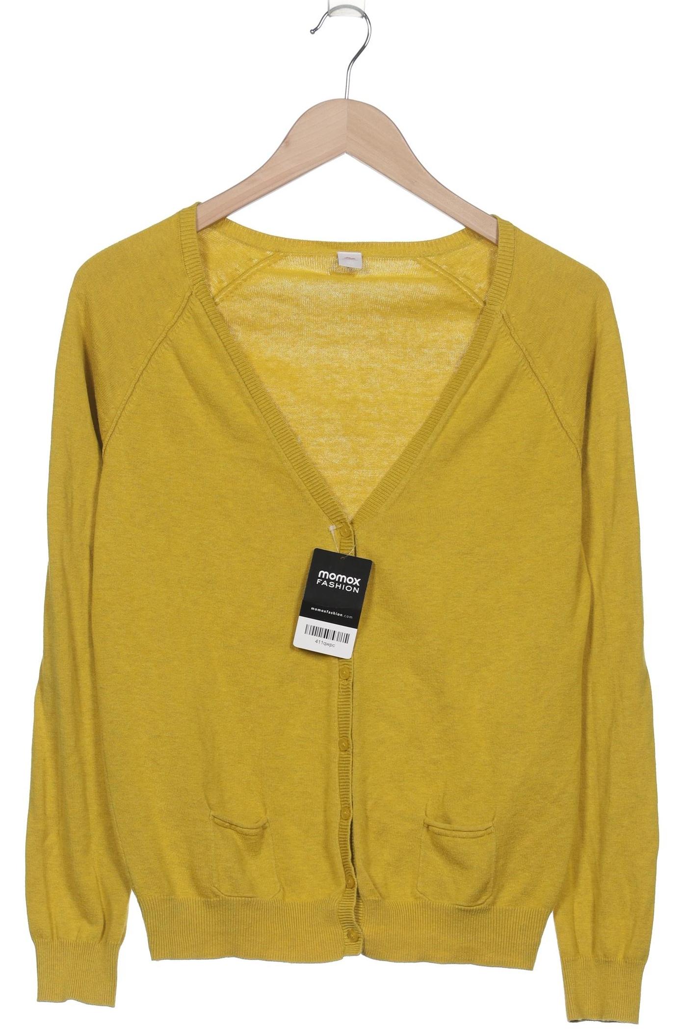

s.Oliver Damen Strickjacke, gelb, Gr. 40