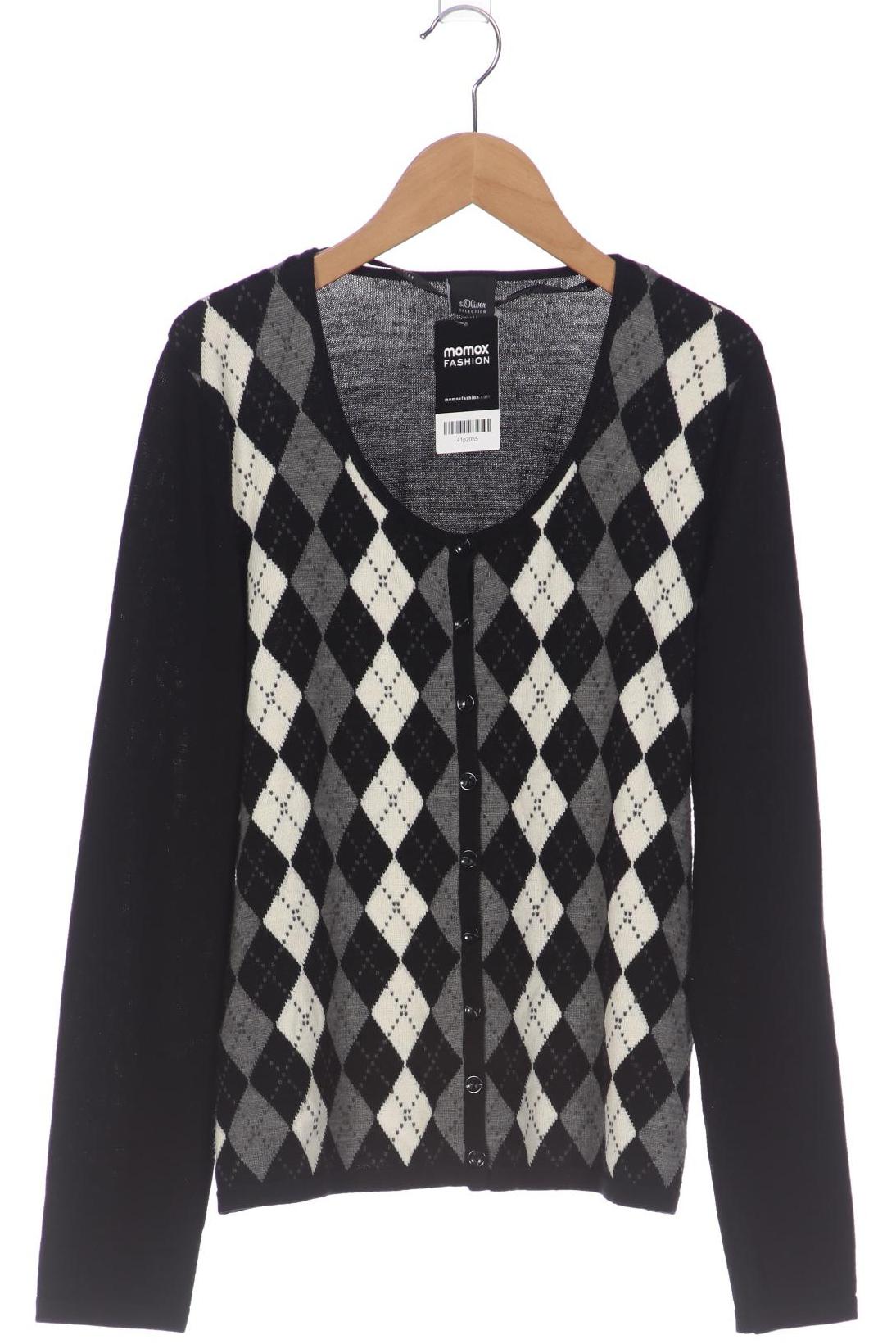 

s.Oliver Damen Strickjacke, schwarz, Gr. 40