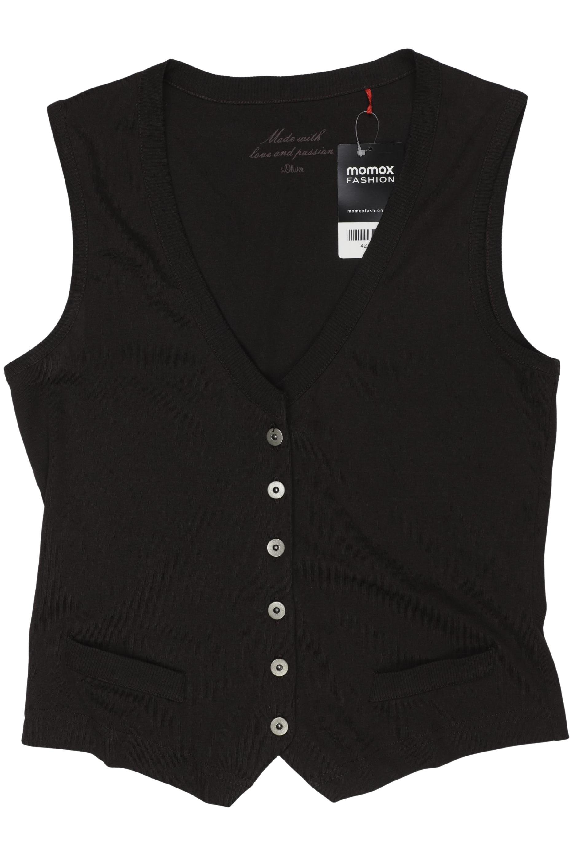 

s.Oliver Damen Weste, schwarz, Gr. 38