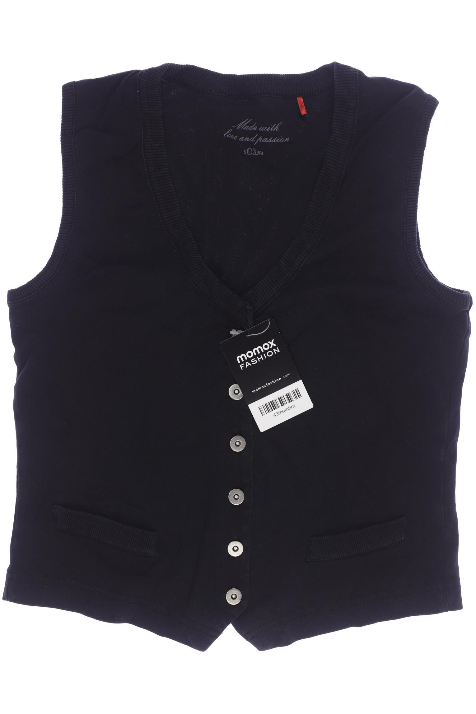 

s.Oliver Damen Weste, schwarz, Gr. 36