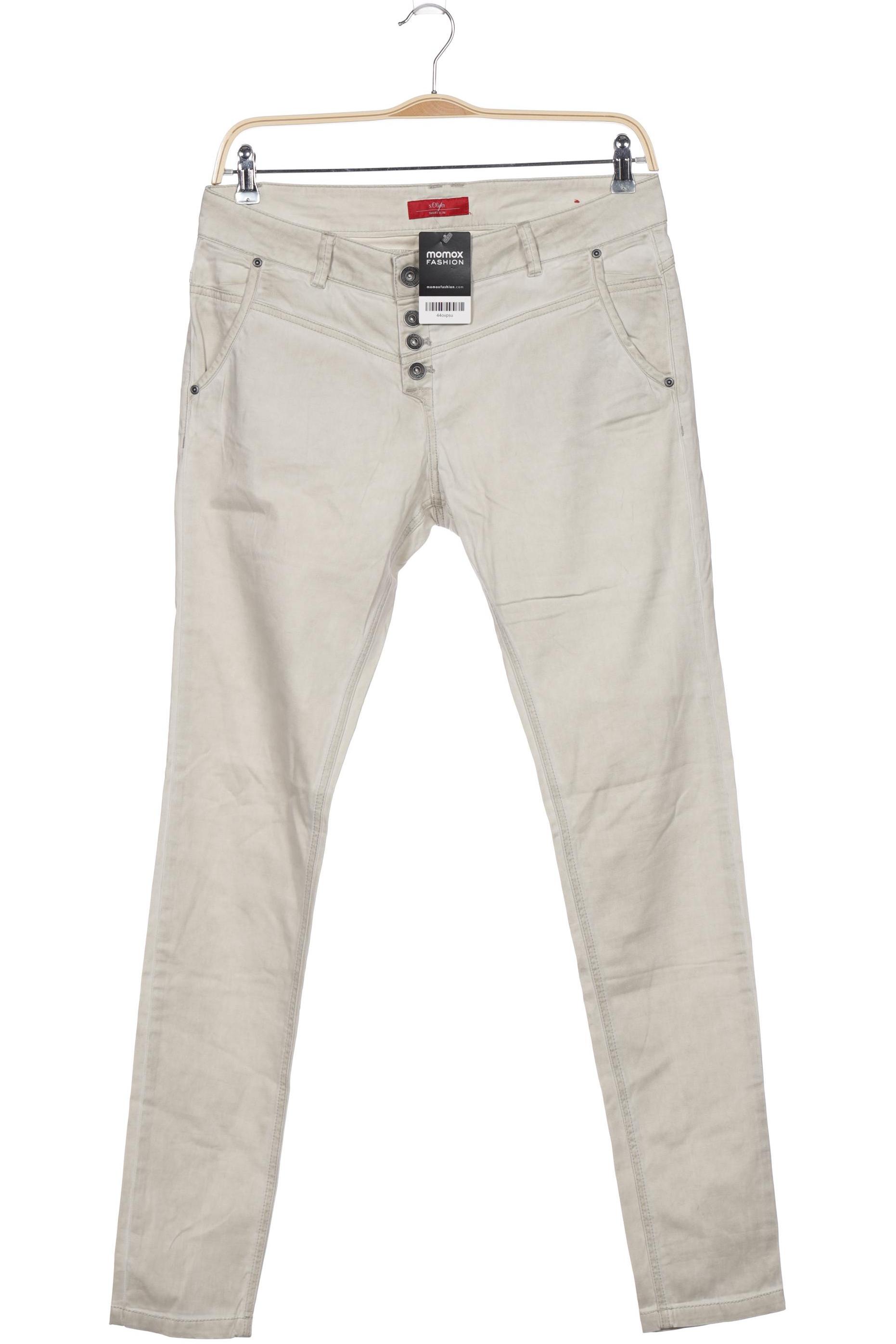 

s.Oliver Damen Jeans, cremeweiß