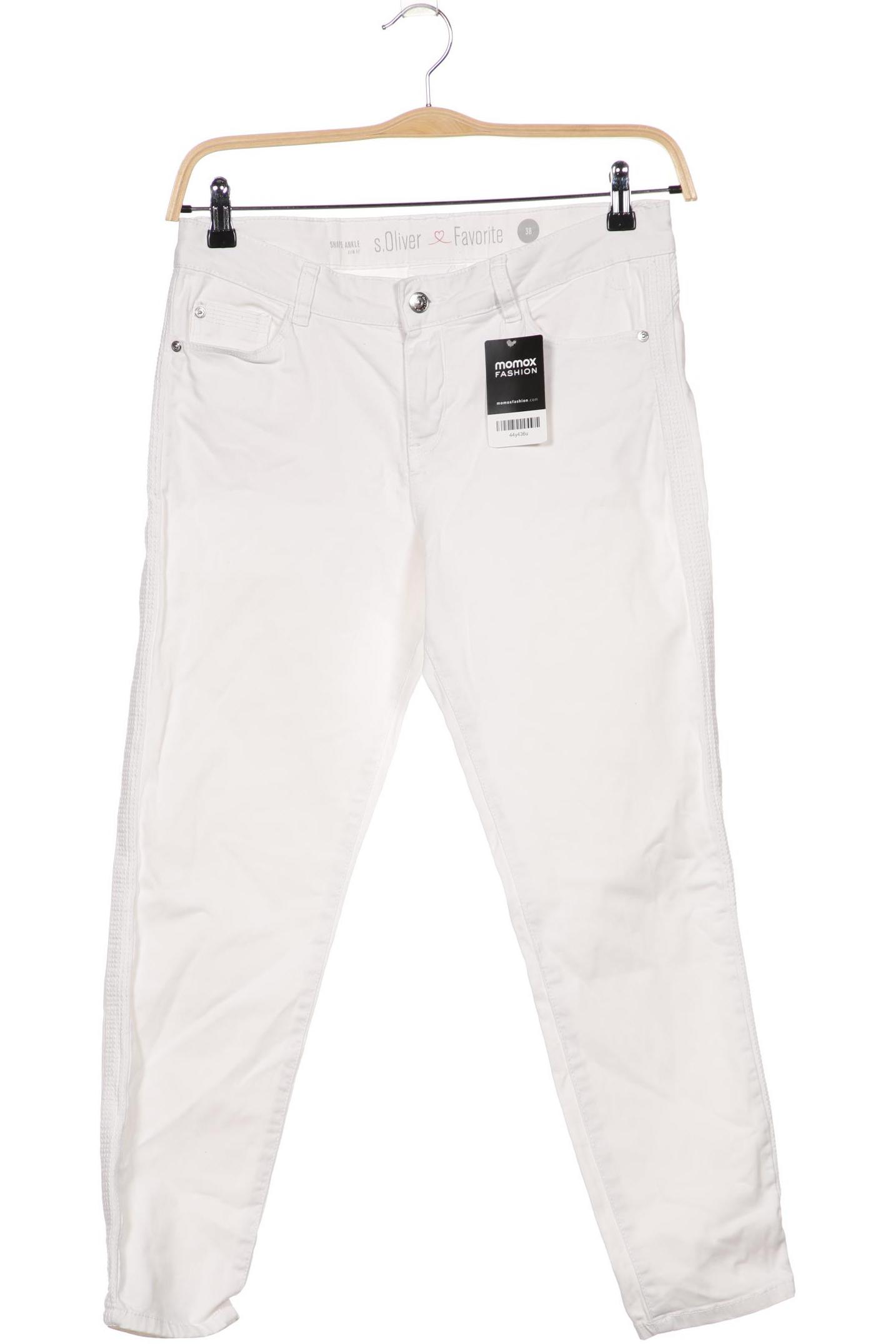 

s.Oliver Damen Jeans, weiß