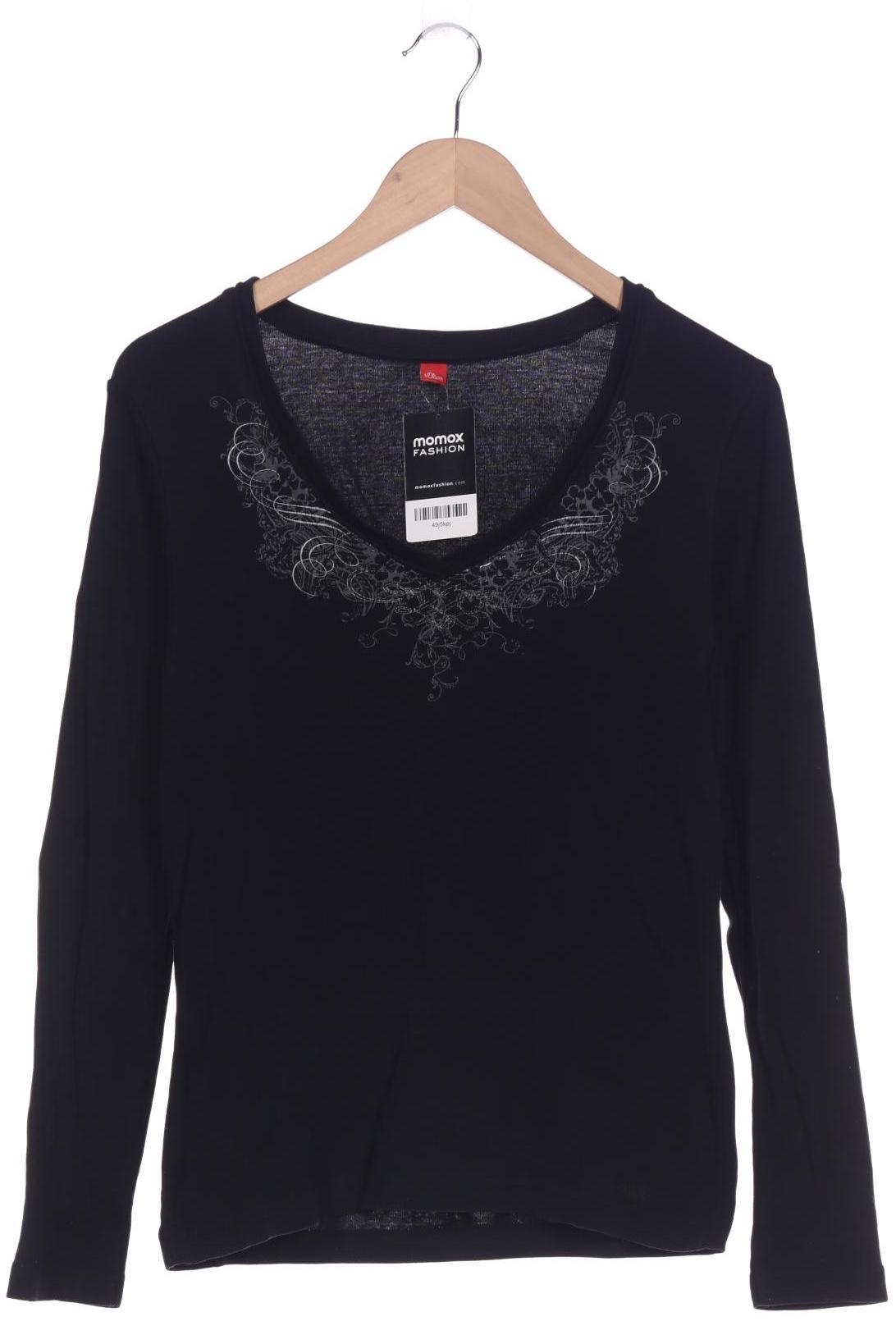 

s.Oliver Damen Langarmshirt, schwarz, Gr. 42