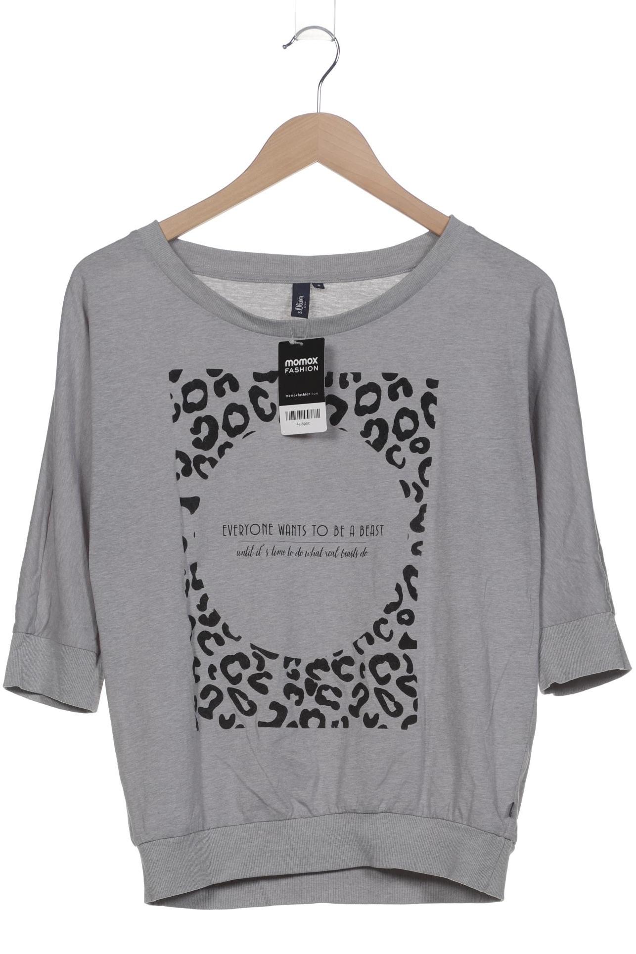 

s.Oliver Damen Langarmshirt, grau, Gr. 36