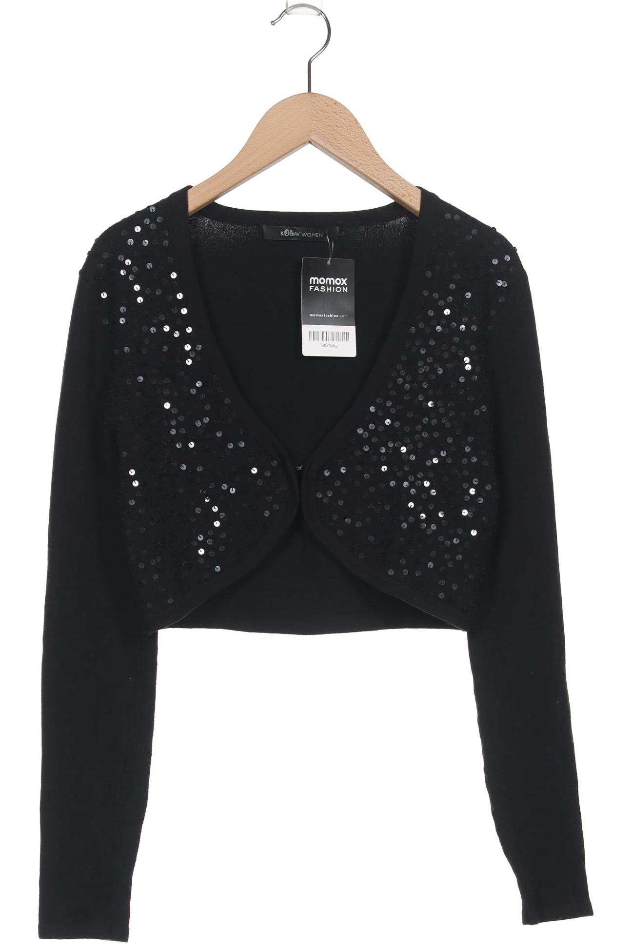

s.Oliver Damen Strickjacke, schwarz, Gr. 36