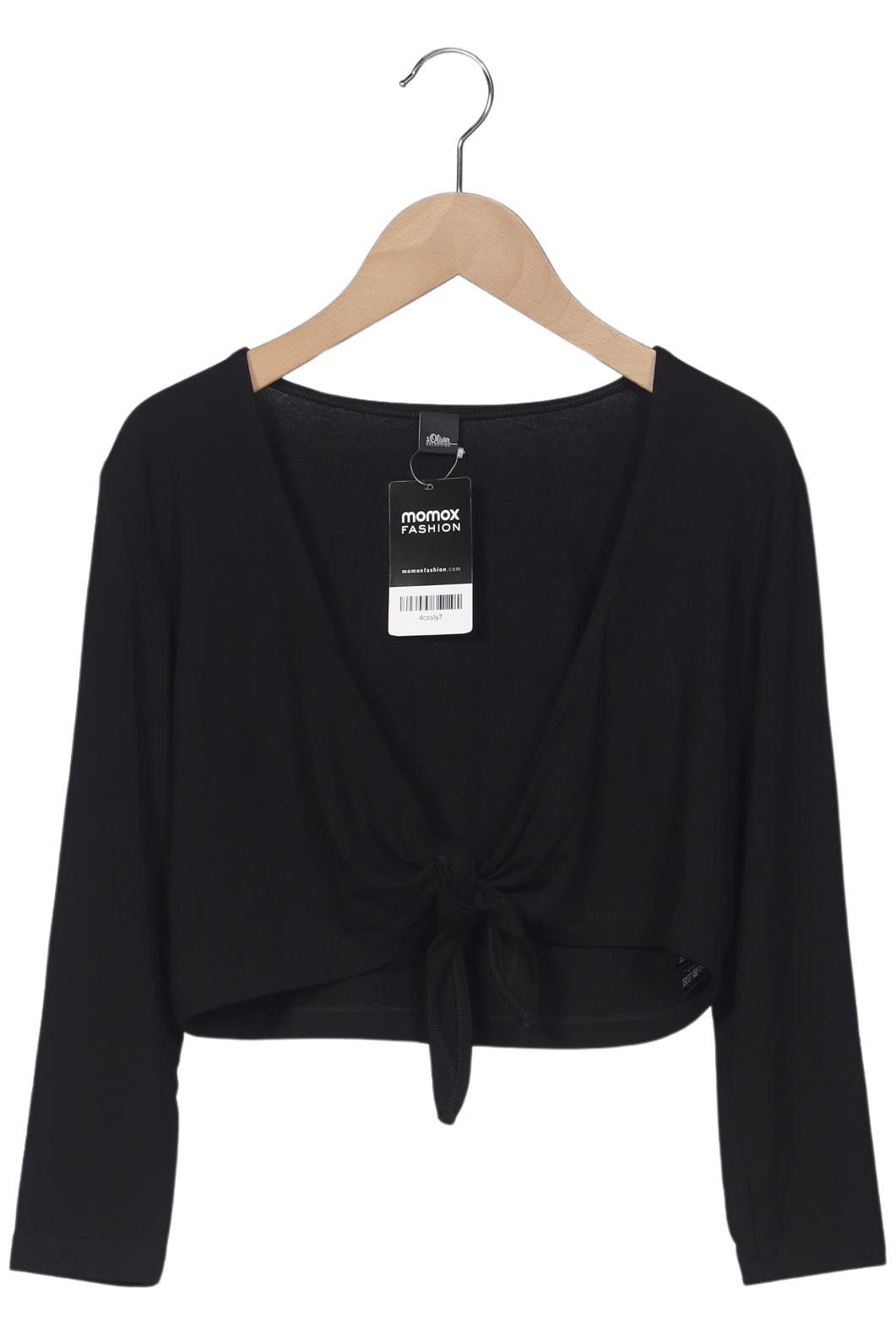 

s.Oliver Damen Strickjacke, schwarz, Gr. 36