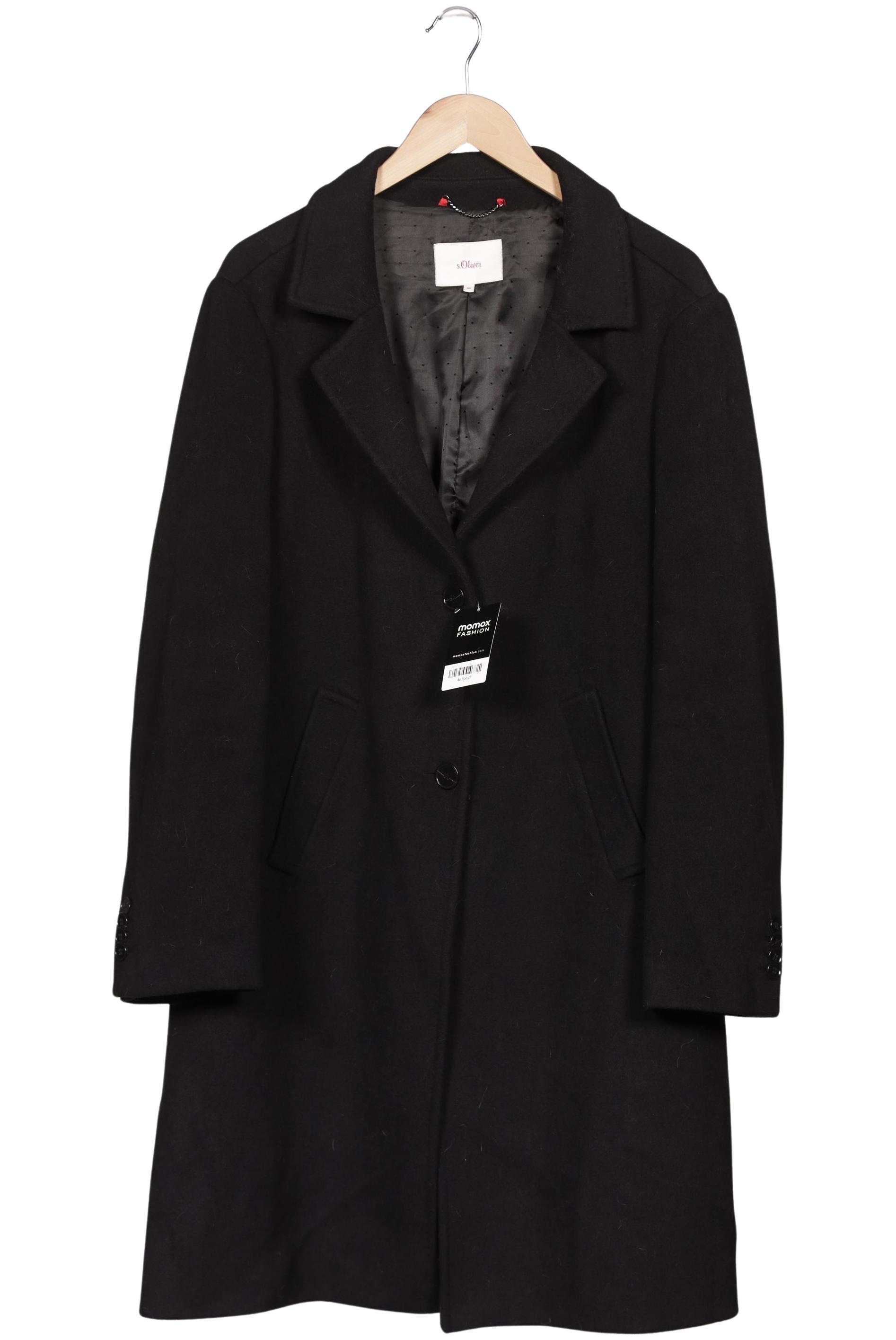 

s.Oliver Damen Mantel, schwarz, Gr. 48