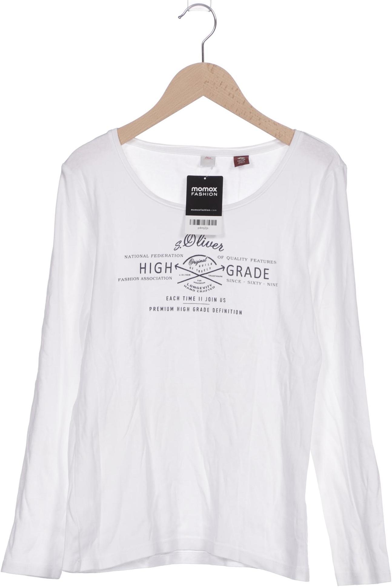 

s.Oliver Damen Langarmshirt, weiß, Gr. 40