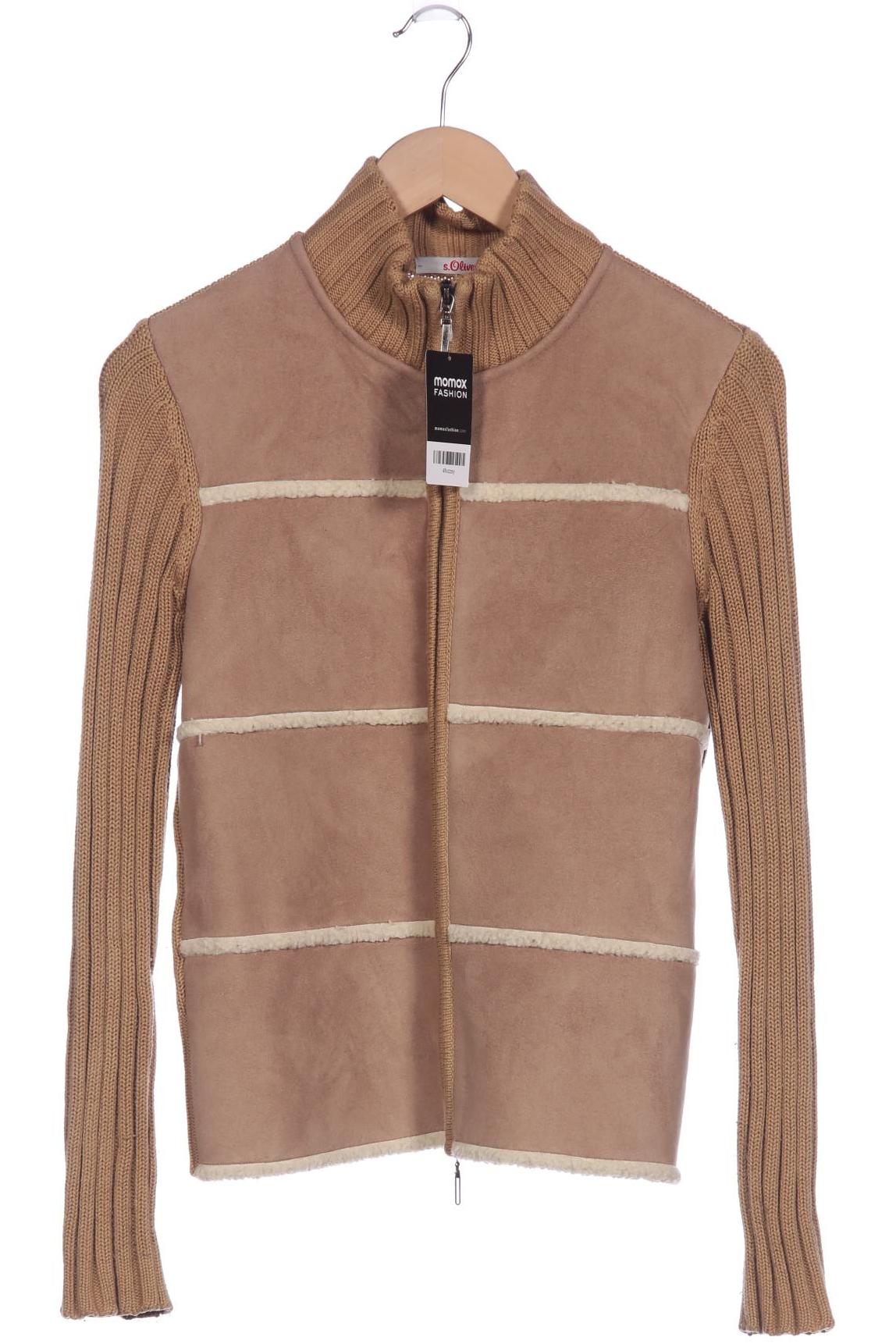 

s.Oliver Damen Strickjacke, beige, Gr. 38