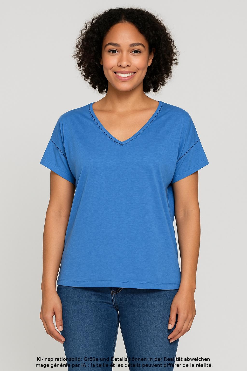 

s.Oliver Damen T-Shirt, blau, Gr. 42