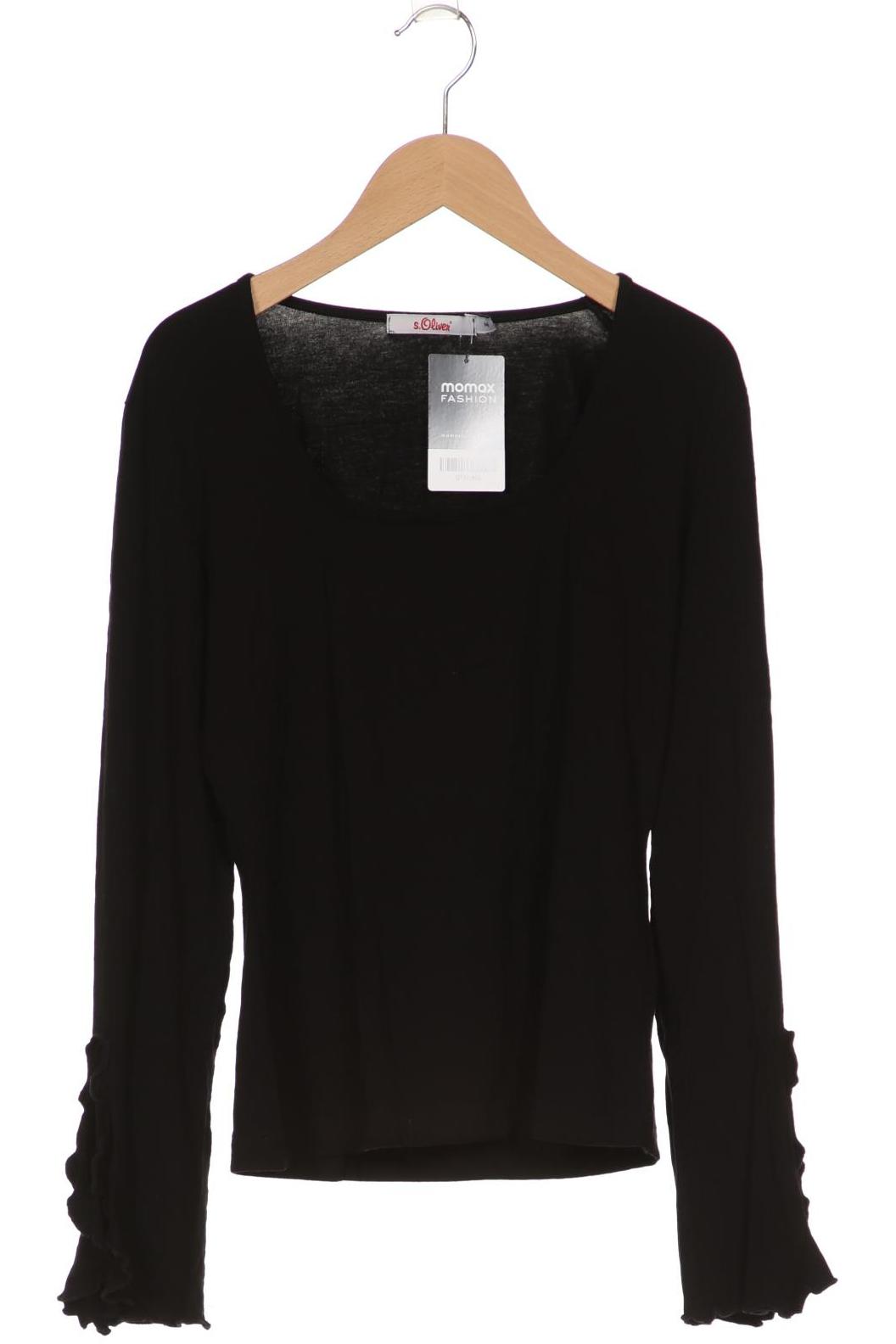 

s.Oliver Damen Langarmshirt, schwarz, Gr. 38