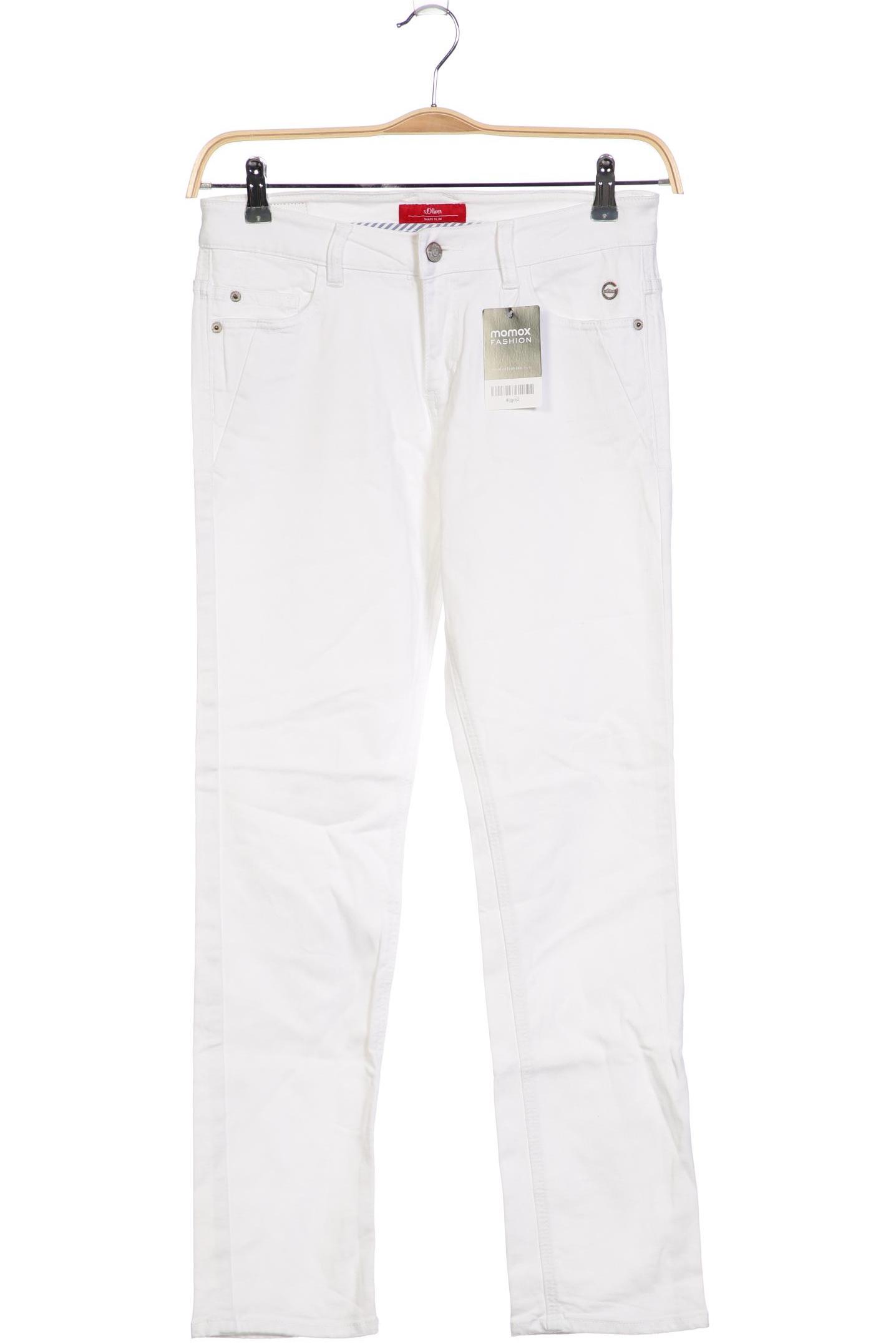 

s.Oliver Damen Jeans, weiß