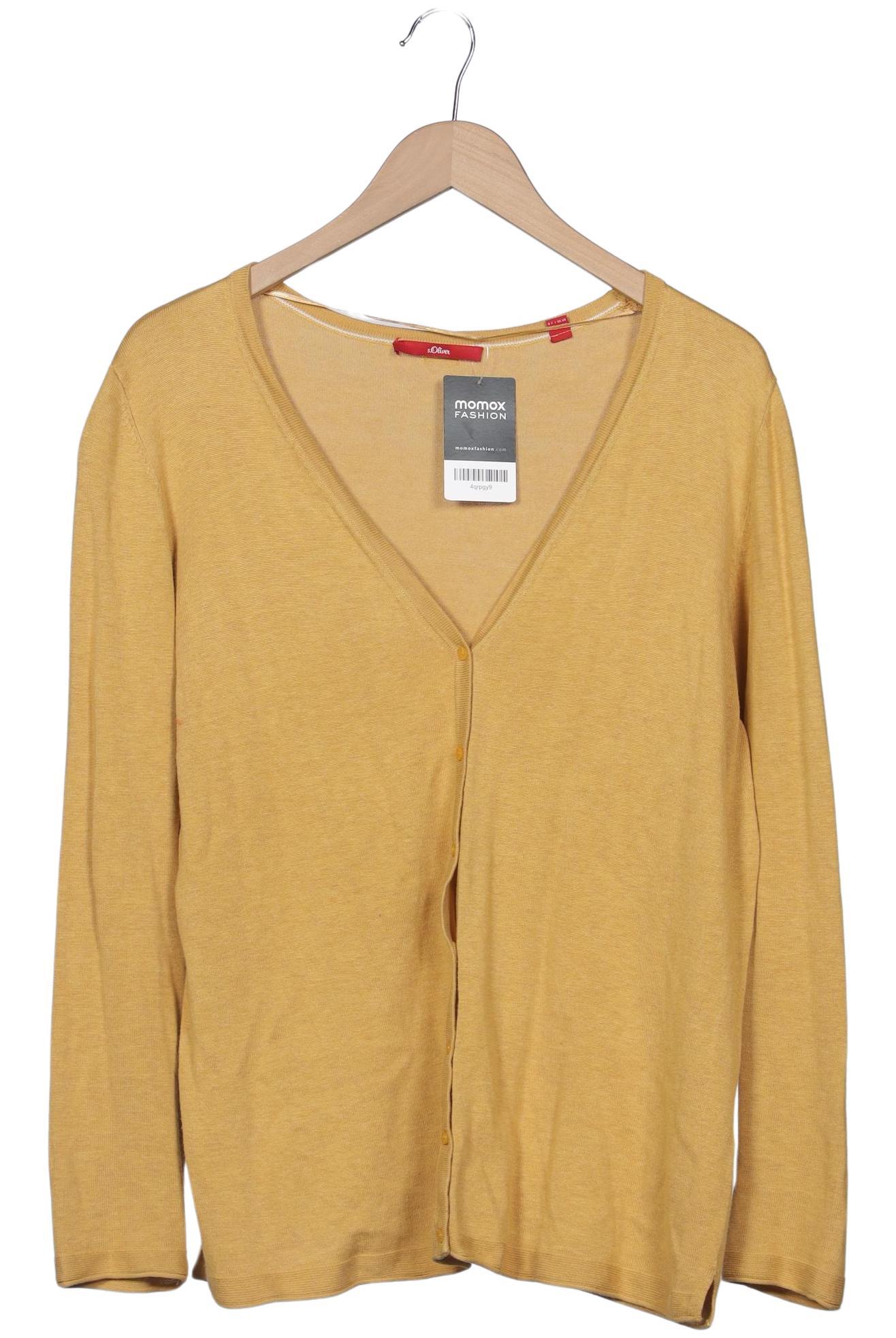 

s.Oliver Damen Strickjacke, gelb, Gr. 46