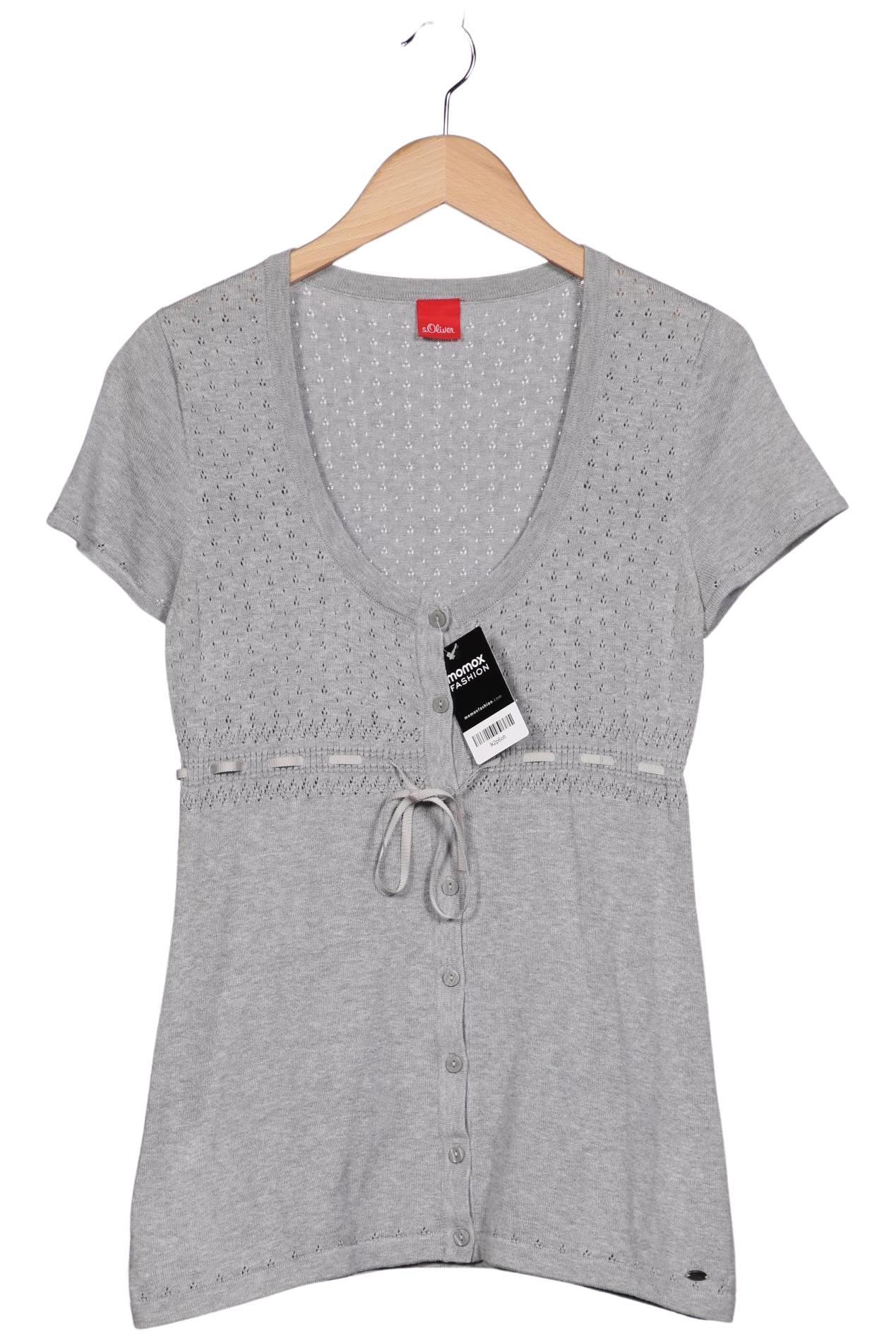 

s.Oliver Damen Strickjacke, grau, Gr. 38