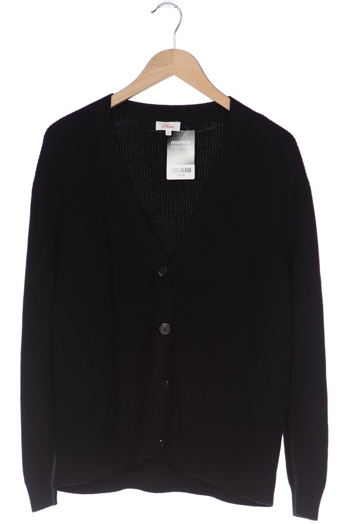 

s.Oliver Damen Strickjacke, schwarz, Gr. 42