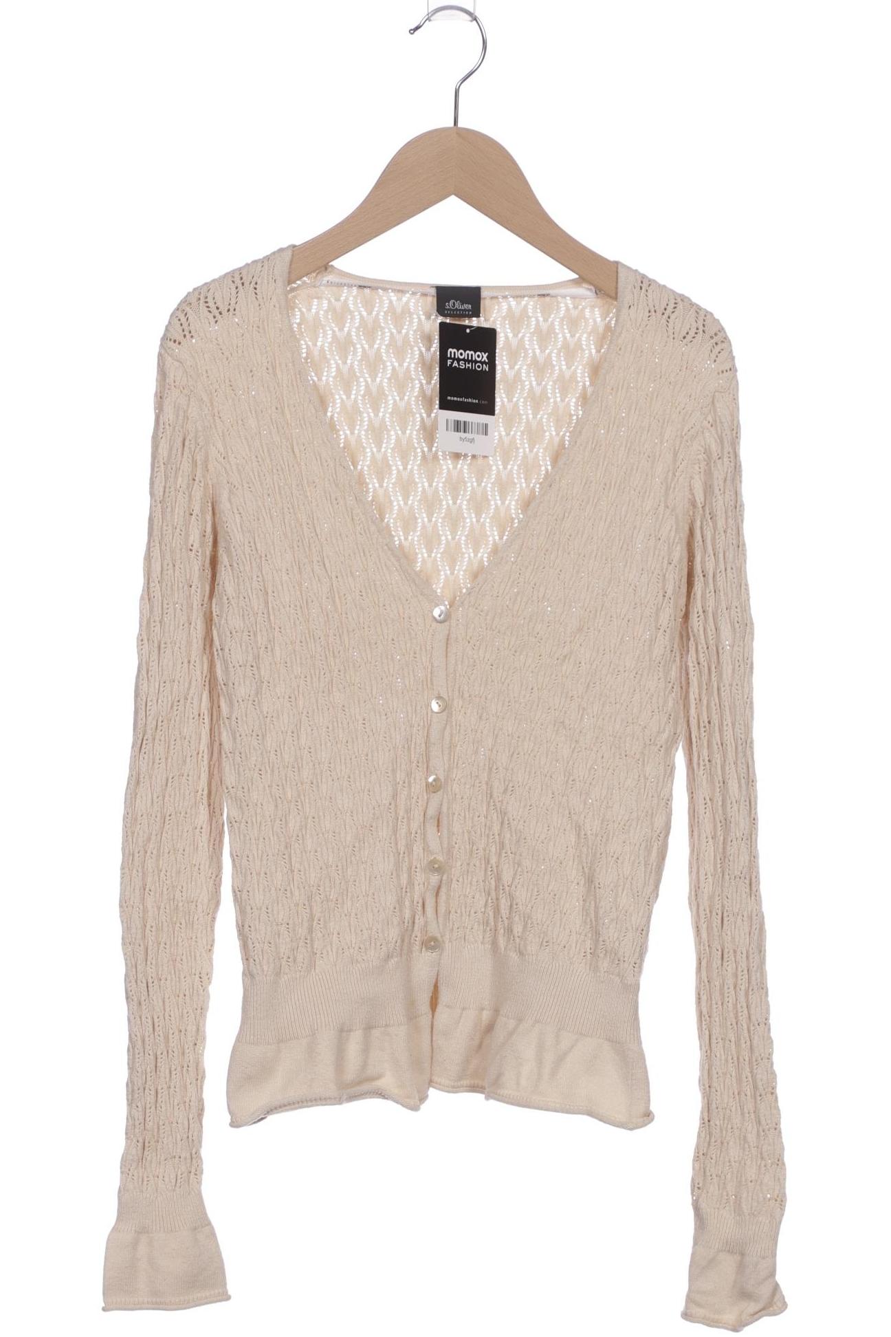 

s.Oliver Damen Strickjacke, beige, Gr. 36