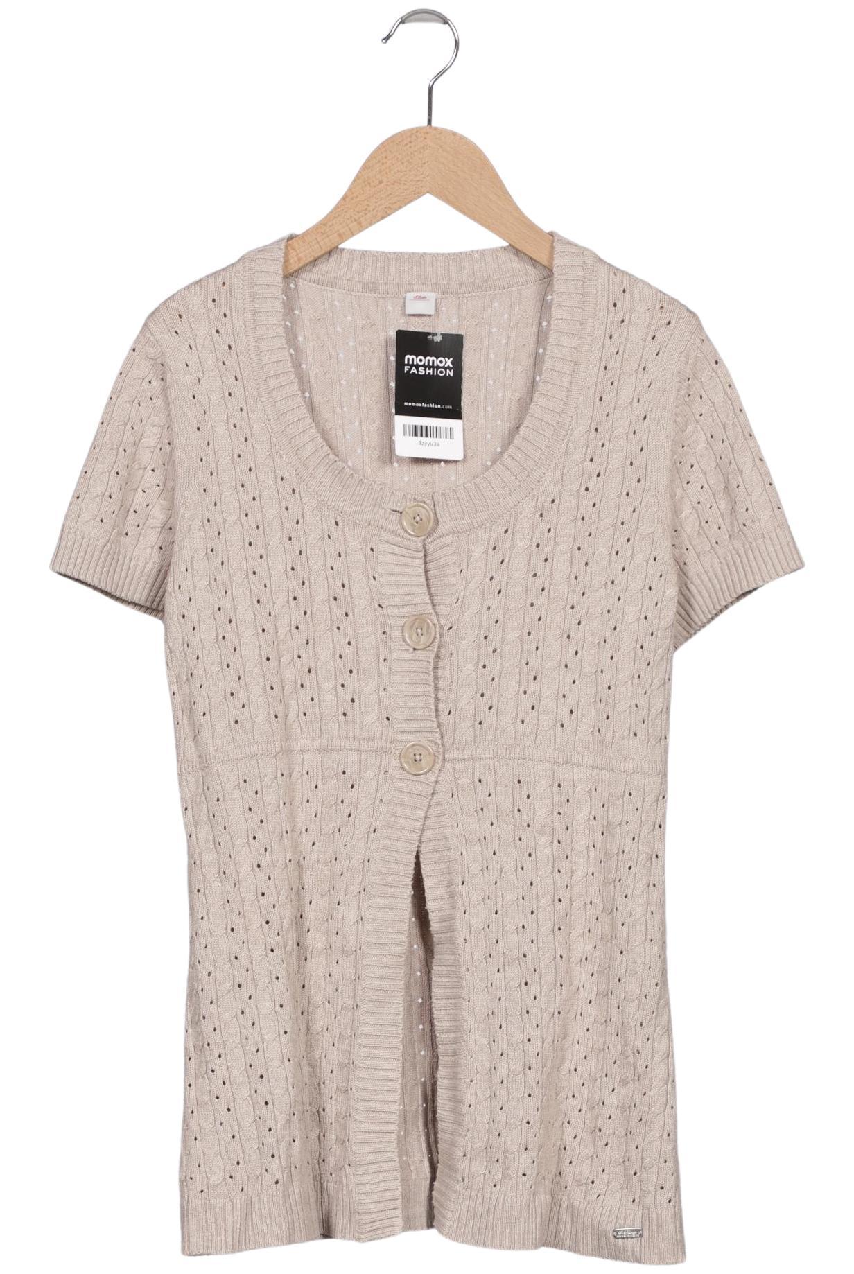 

s.Oliver Damen Strickjacke, beige, Gr. 38