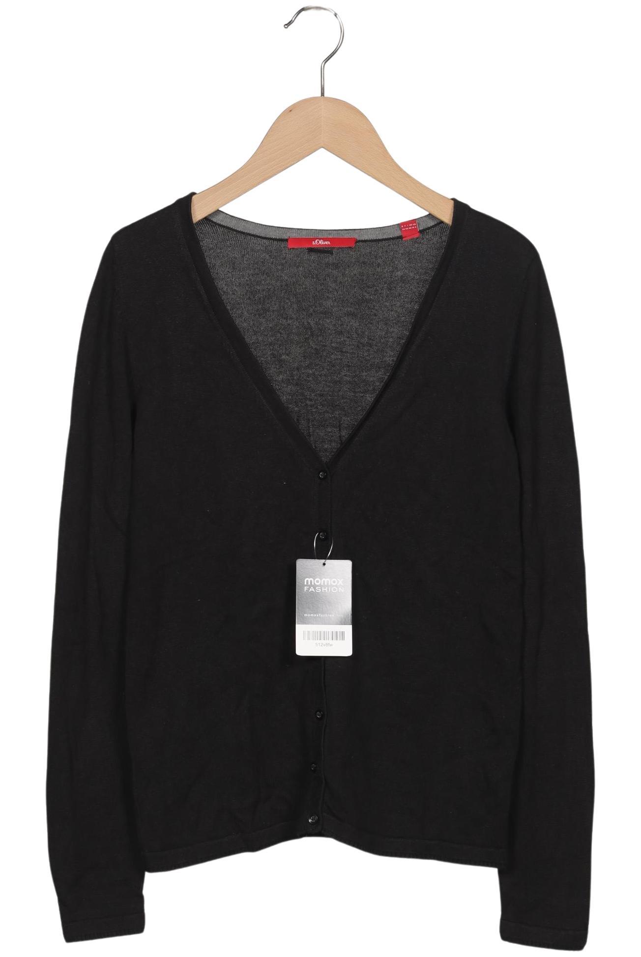 

s.Oliver Damen Strickjacke, schwarz, Gr. 36