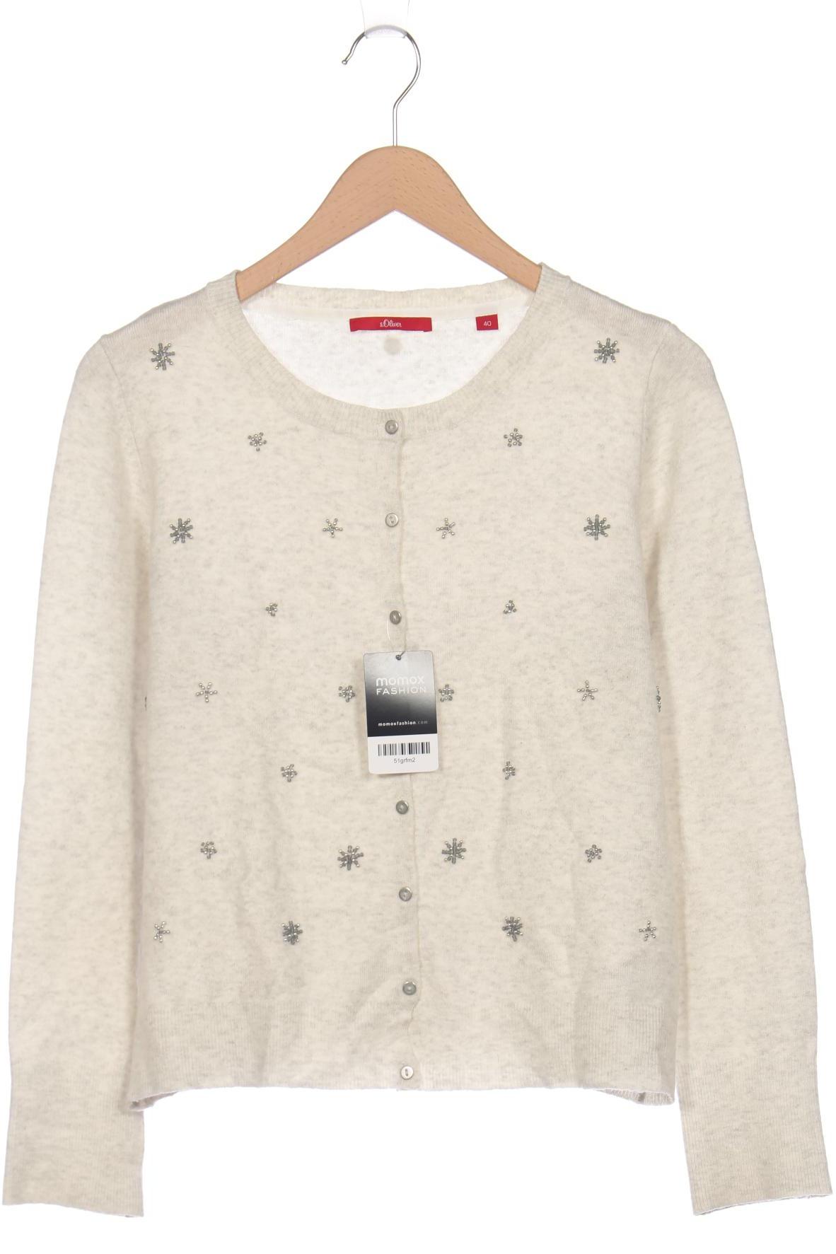 

s.Oliver Damen Strickjacke, cremeweiß, Gr. 40