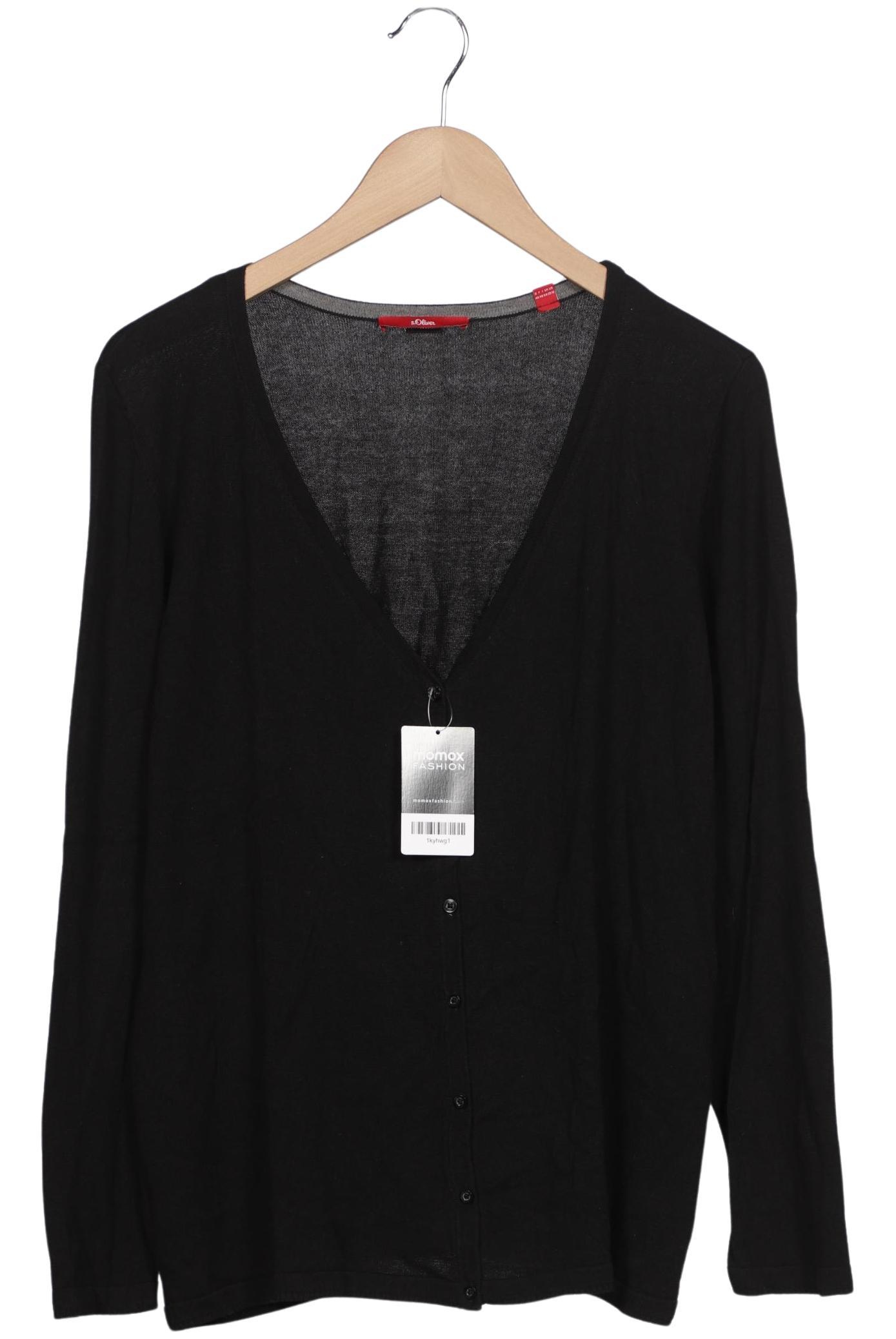 

s.Oliver Damen Strickjacke, schwarz, Gr. 46