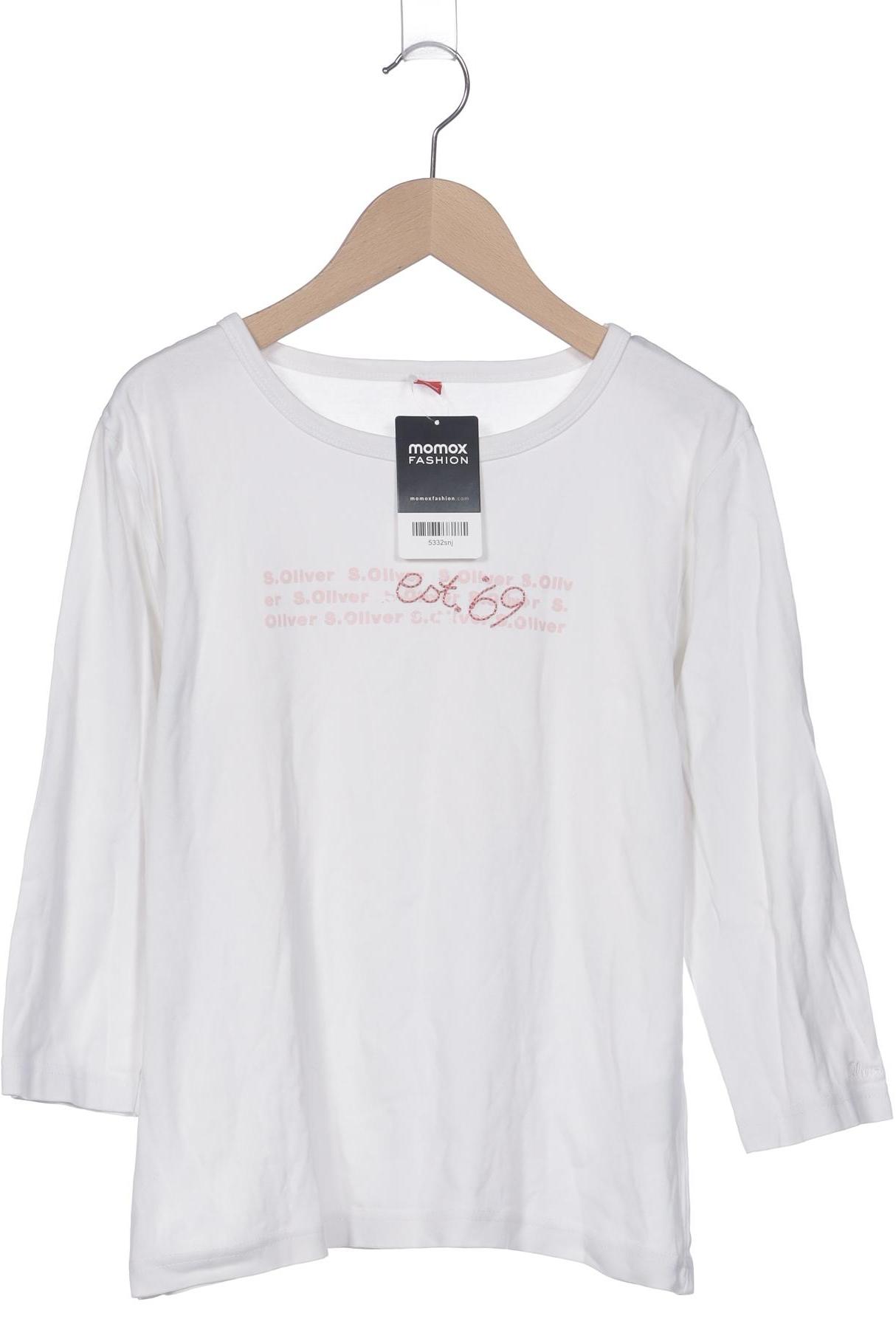 

s.Oliver Damen Langarmshirt, weiß, Gr. 42