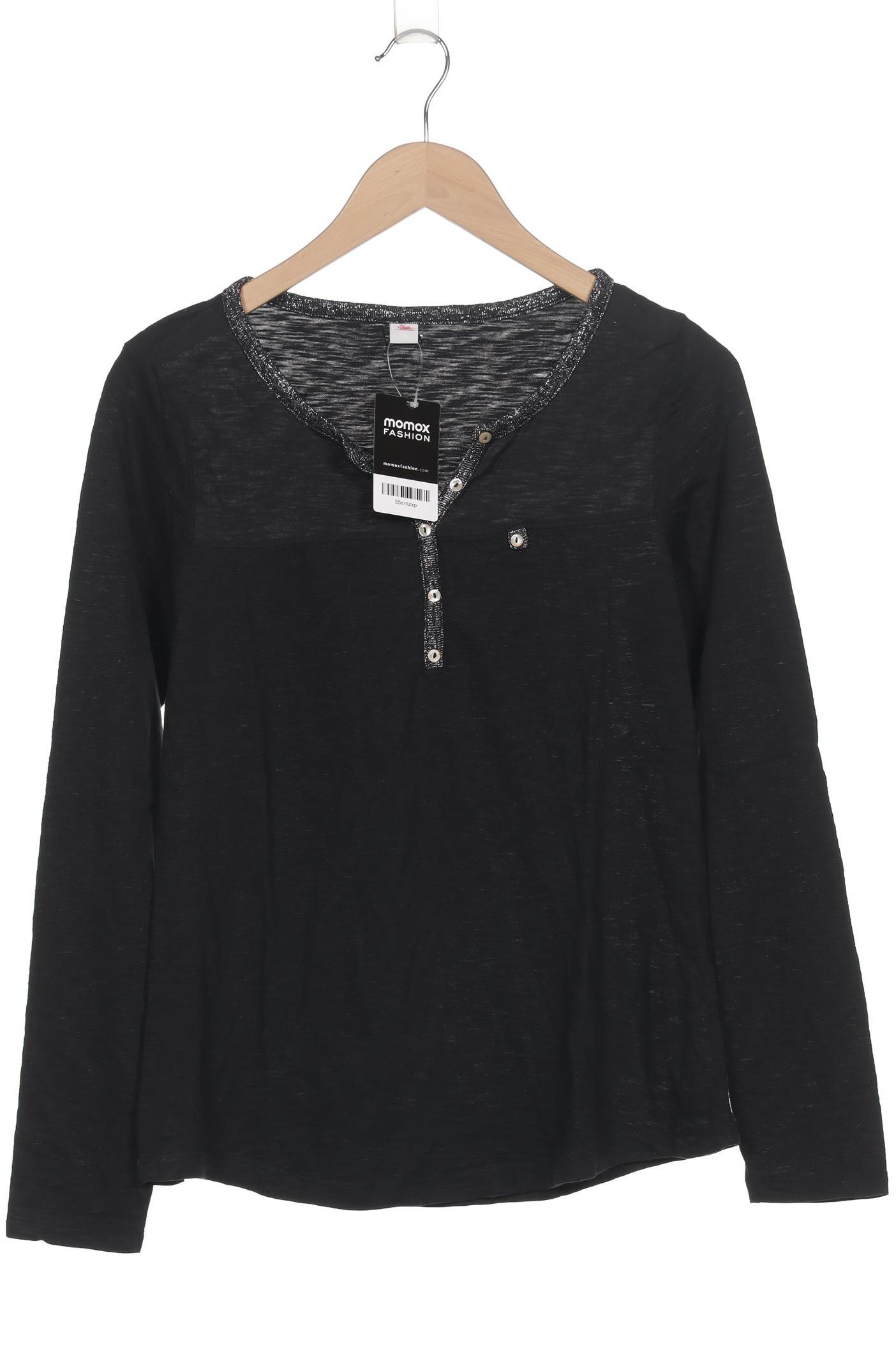 

s.Oliver Damen Langarmshirt, schwarz, Gr. 40