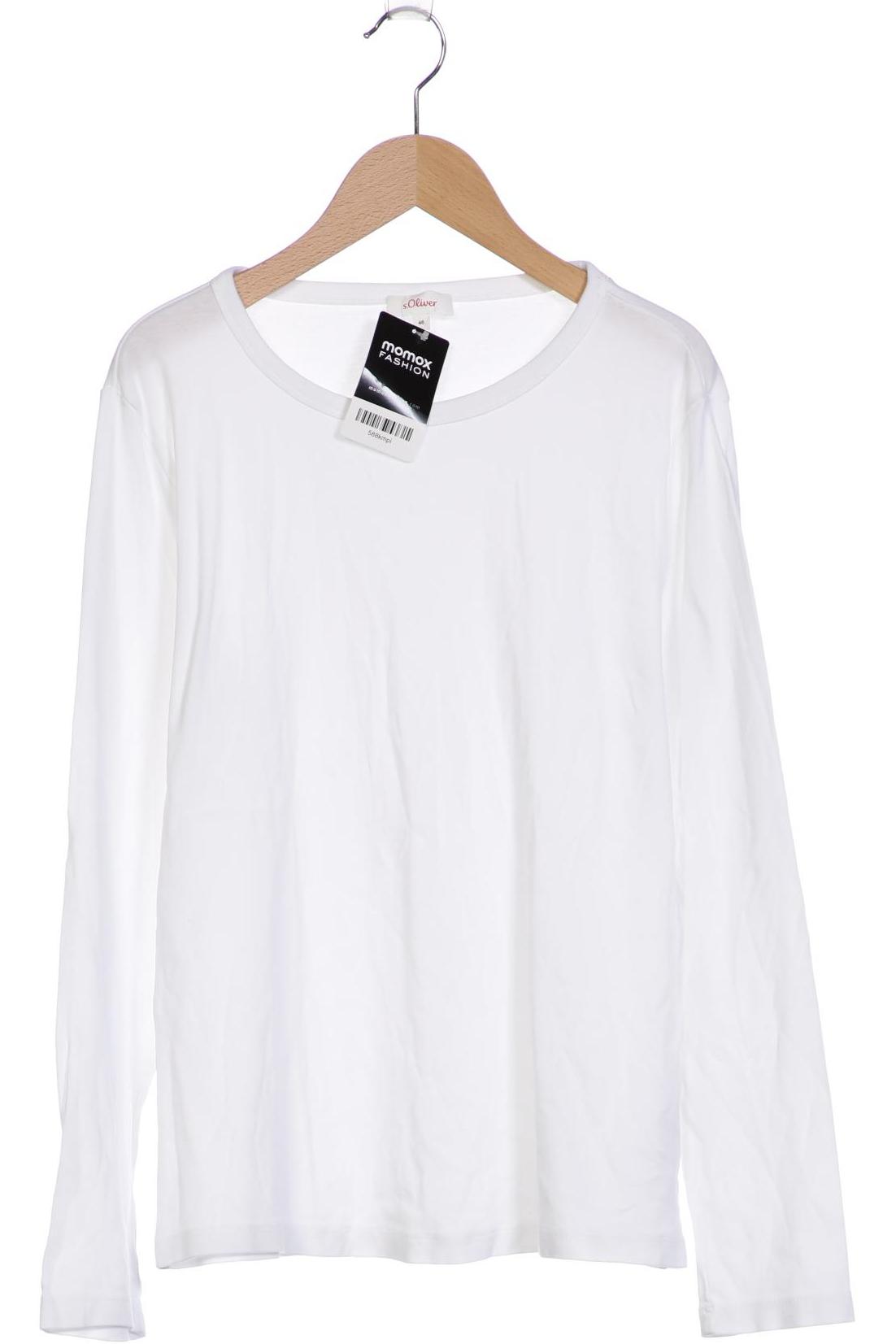 

s.Oliver Damen Langarmshirt, weiß, Gr. 46