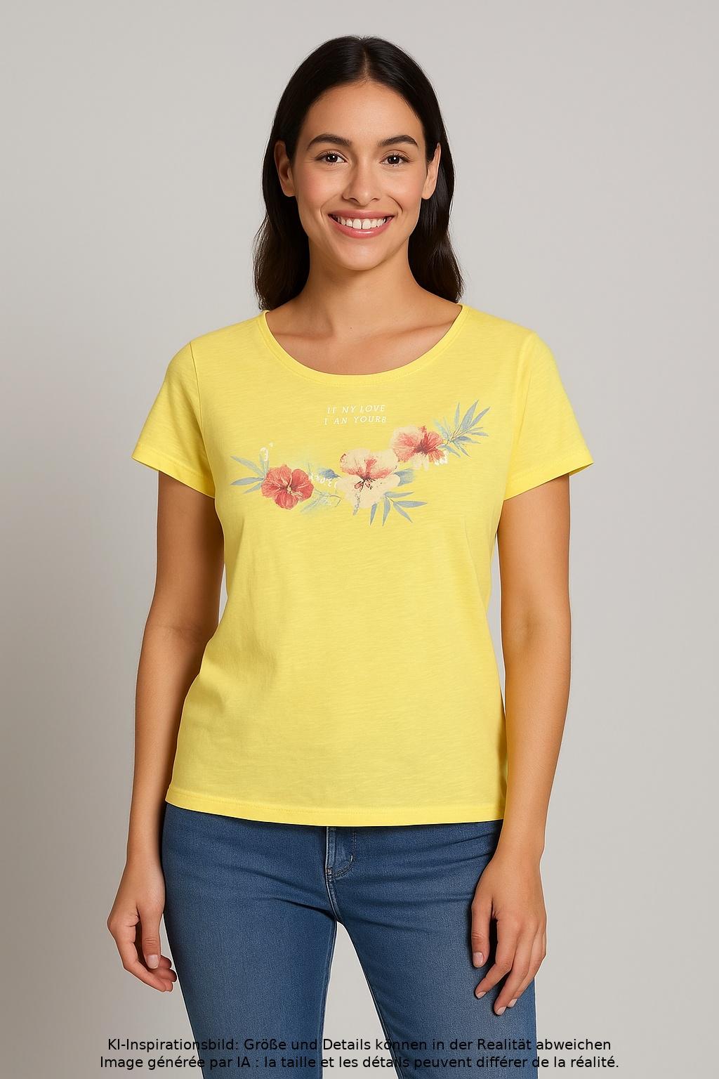 

s.Oliver Damen T-Shirt, gelb, Gr. 36