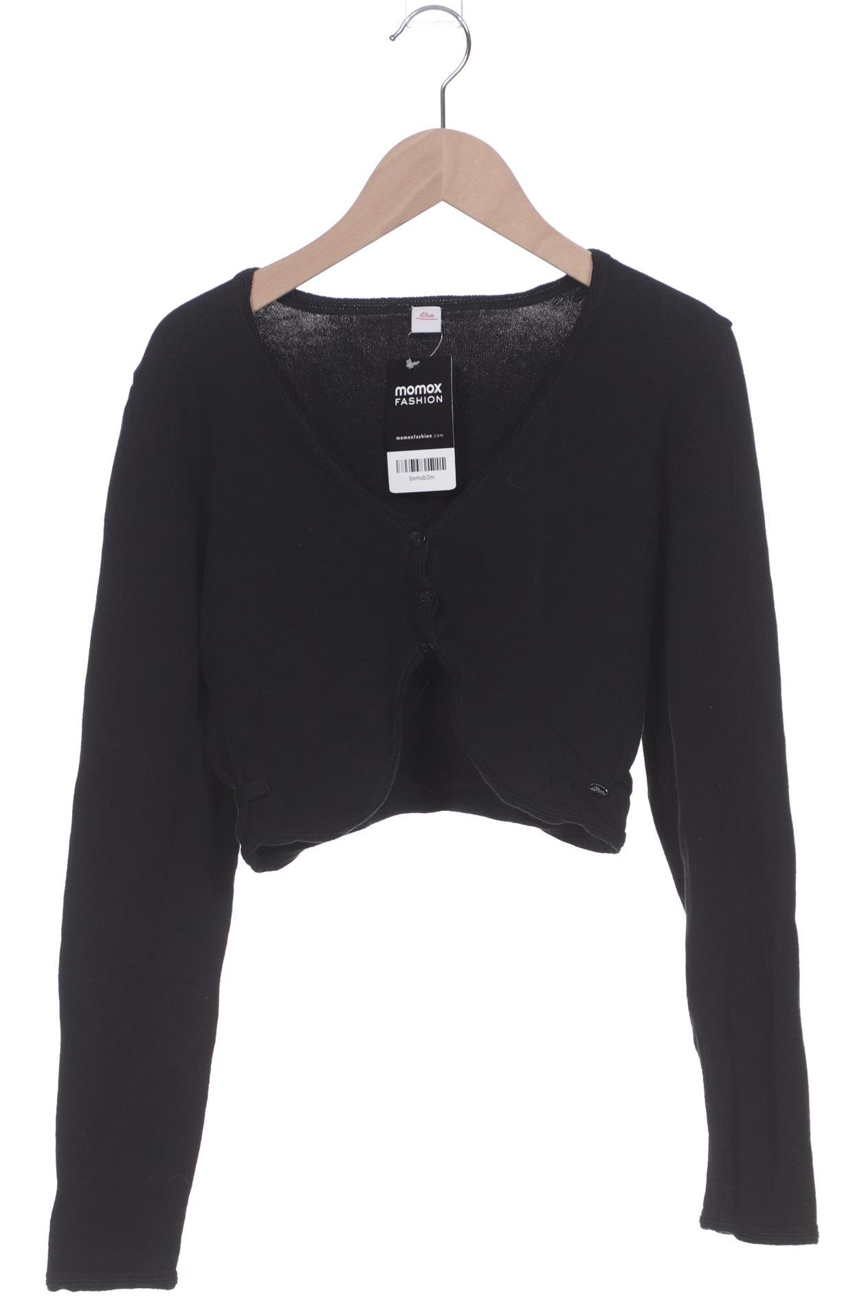 

s.Oliver Damen Strickjacke, schwarz, Gr. 36