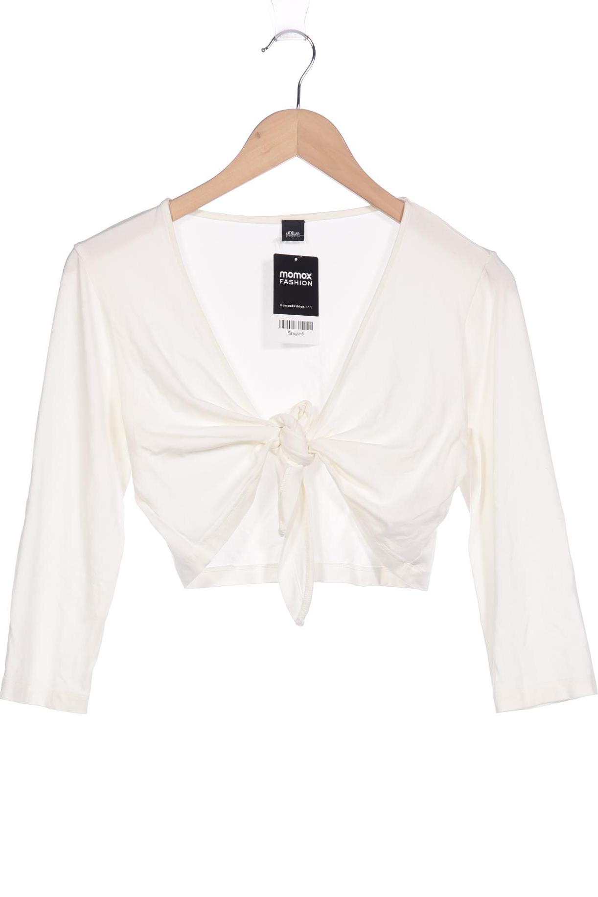 

s.Oliver Damen Strickjacke, weiß, Gr. 40