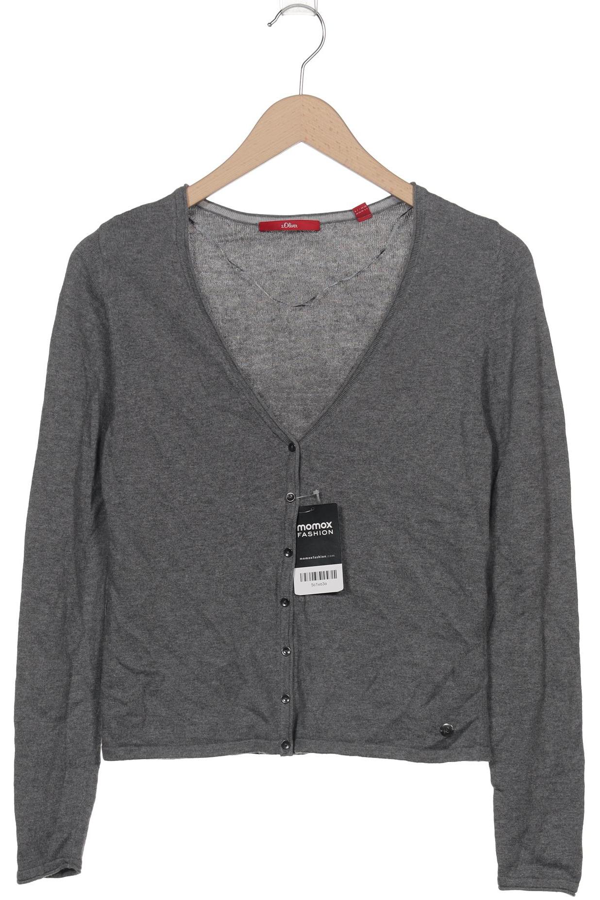 

s.Oliver Damen Strickjacke, grau, Gr. 34
