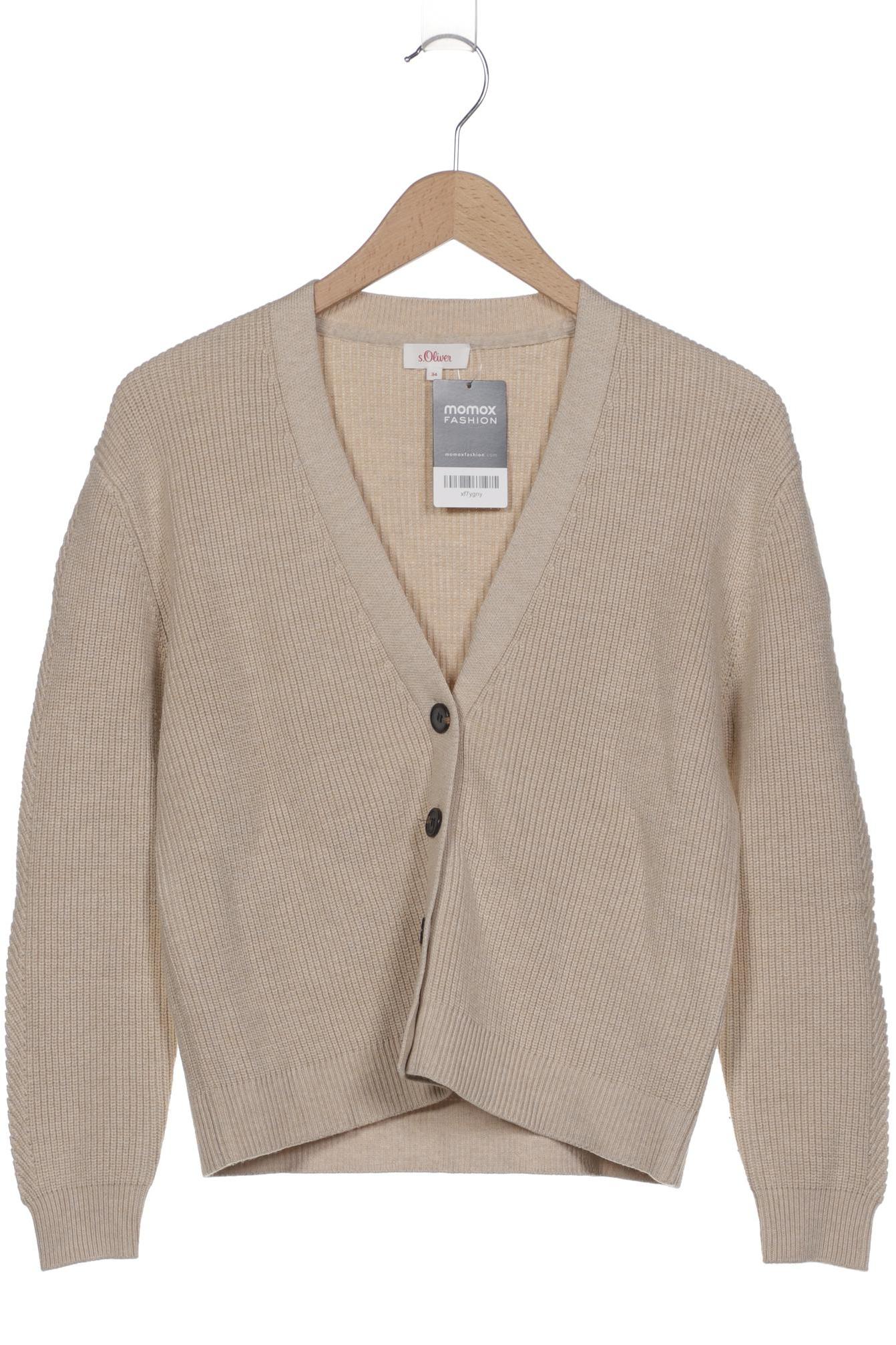 

s.Oliver Damen Strickjacke, beige, Gr. 34