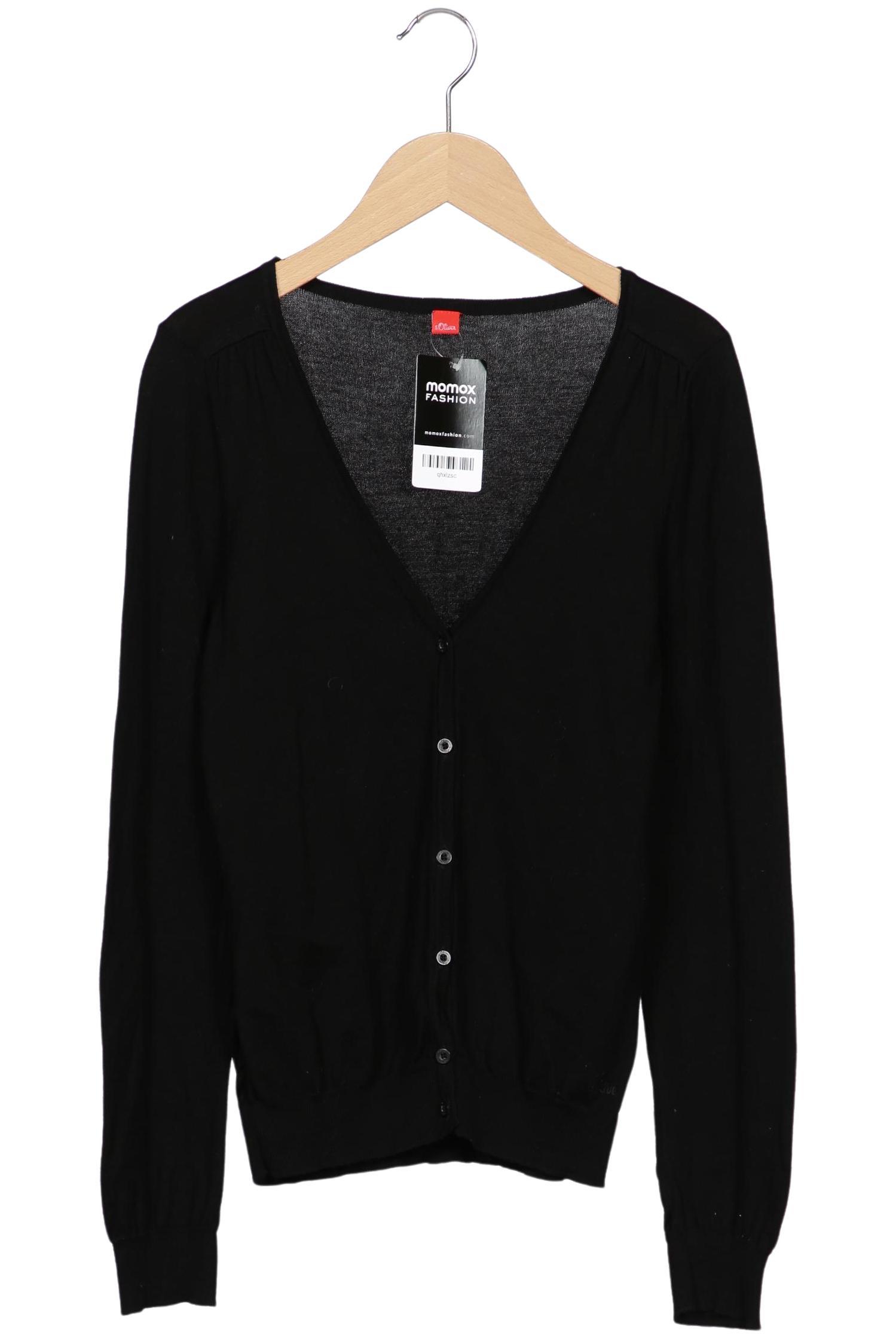 

s.Oliver Damen Strickjacke, schwarz, Gr. 36