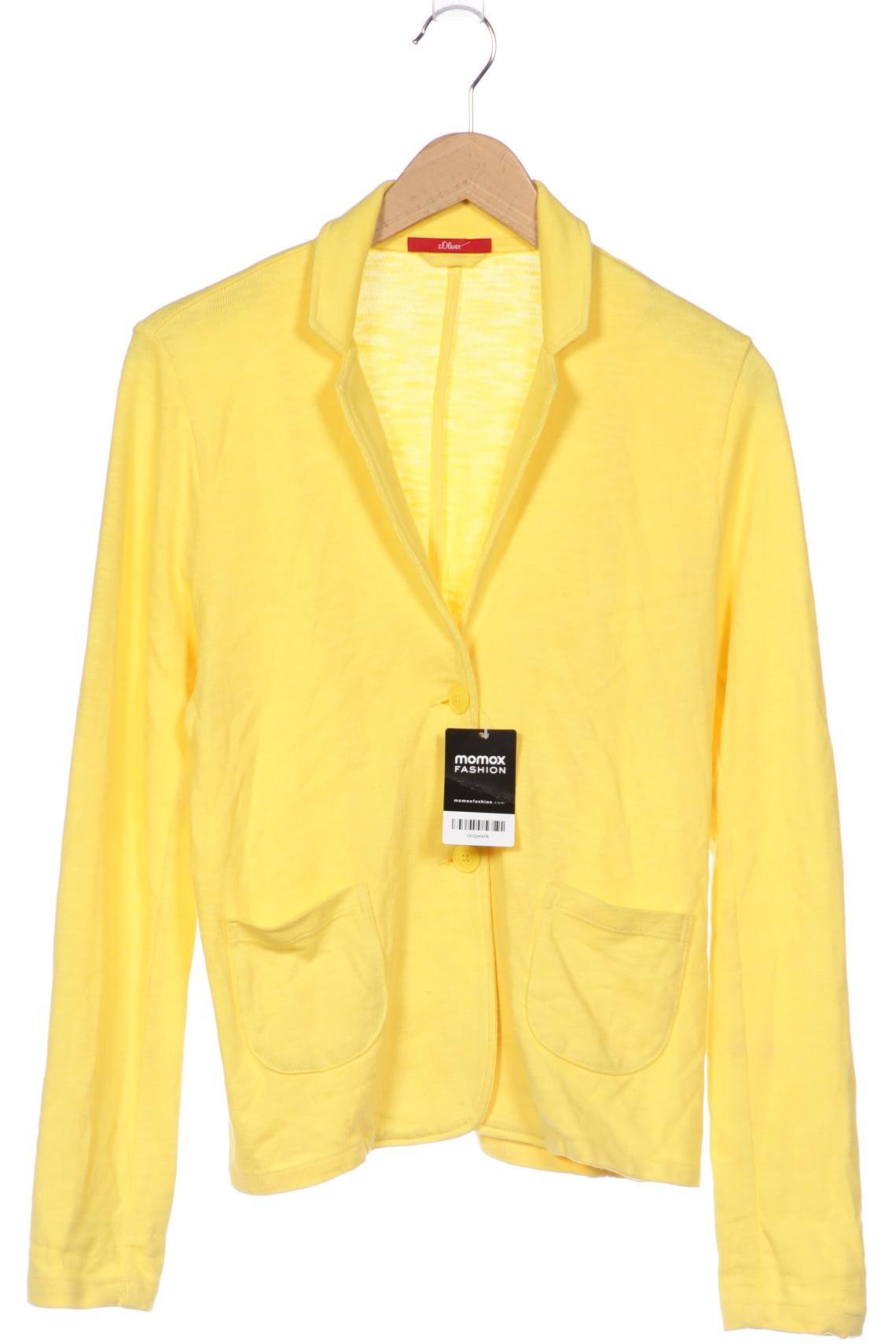 

s.Oliver Damen Strickjacke, gelb, Gr. 38