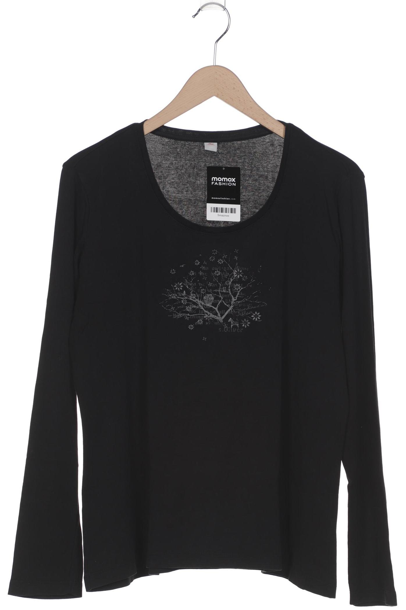 

s.Oliver Damen Langarmshirt, schwarz, Gr. 46