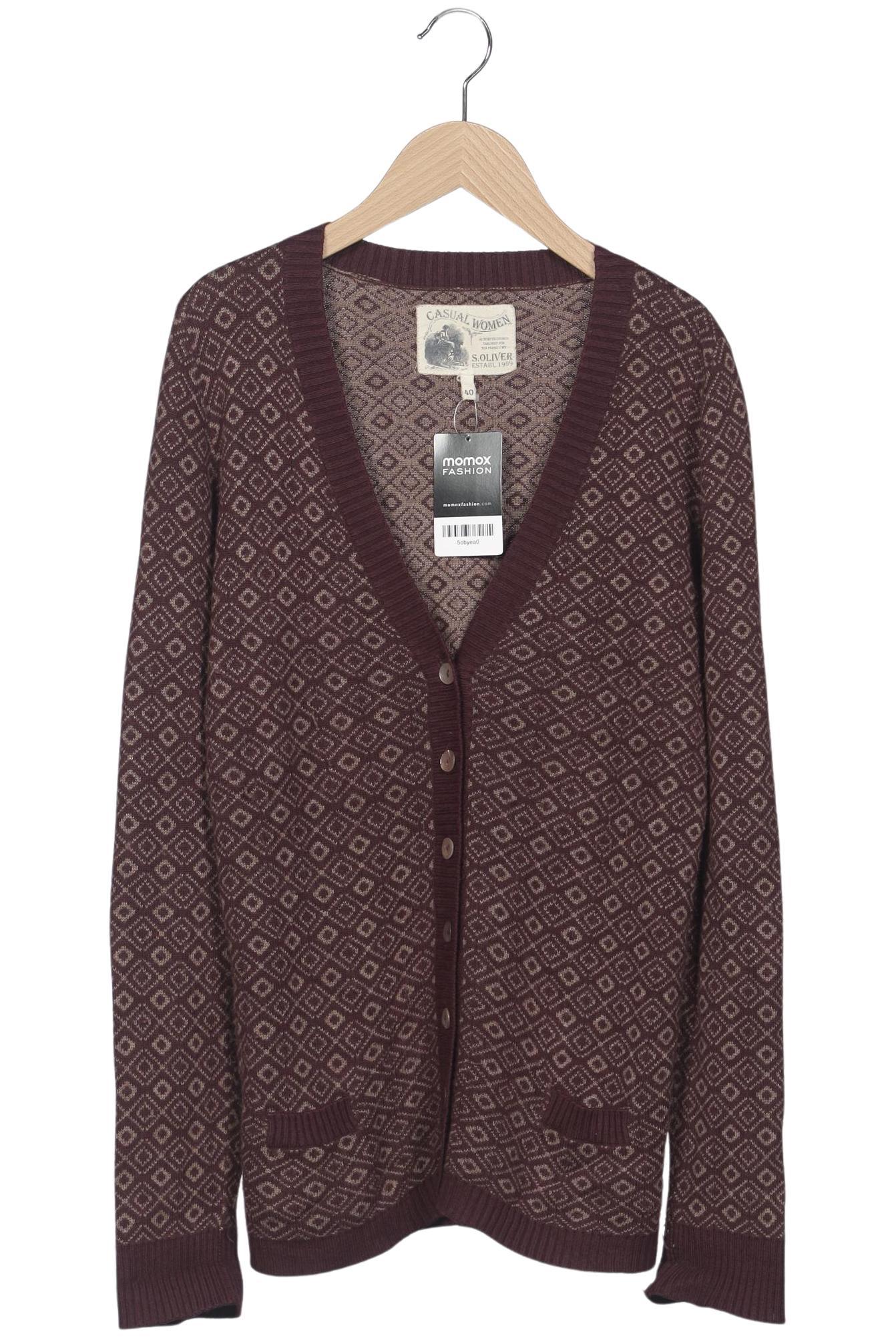 

s.Oliver Damen Strickjacke, bordeaux, Gr. 40