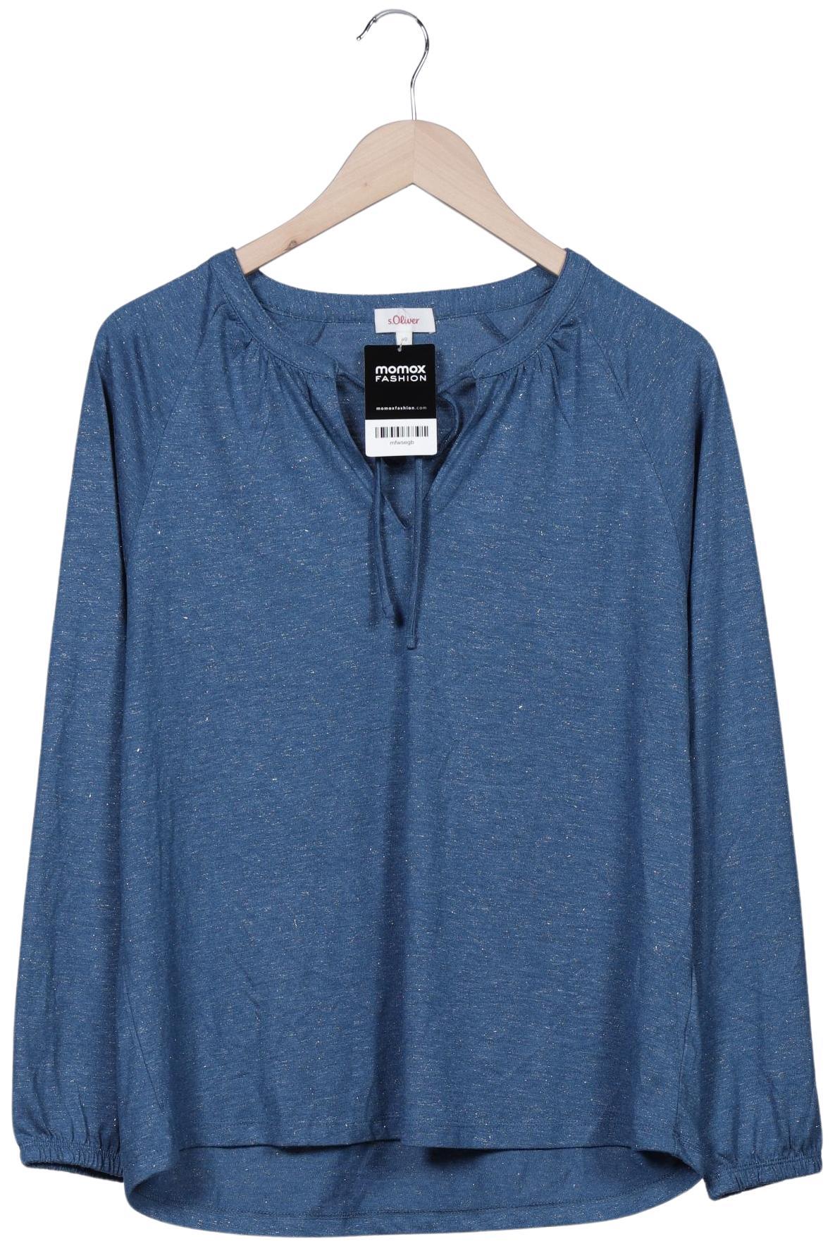 

s.Oliver Damen Langarmshirt, blau, Gr. 40