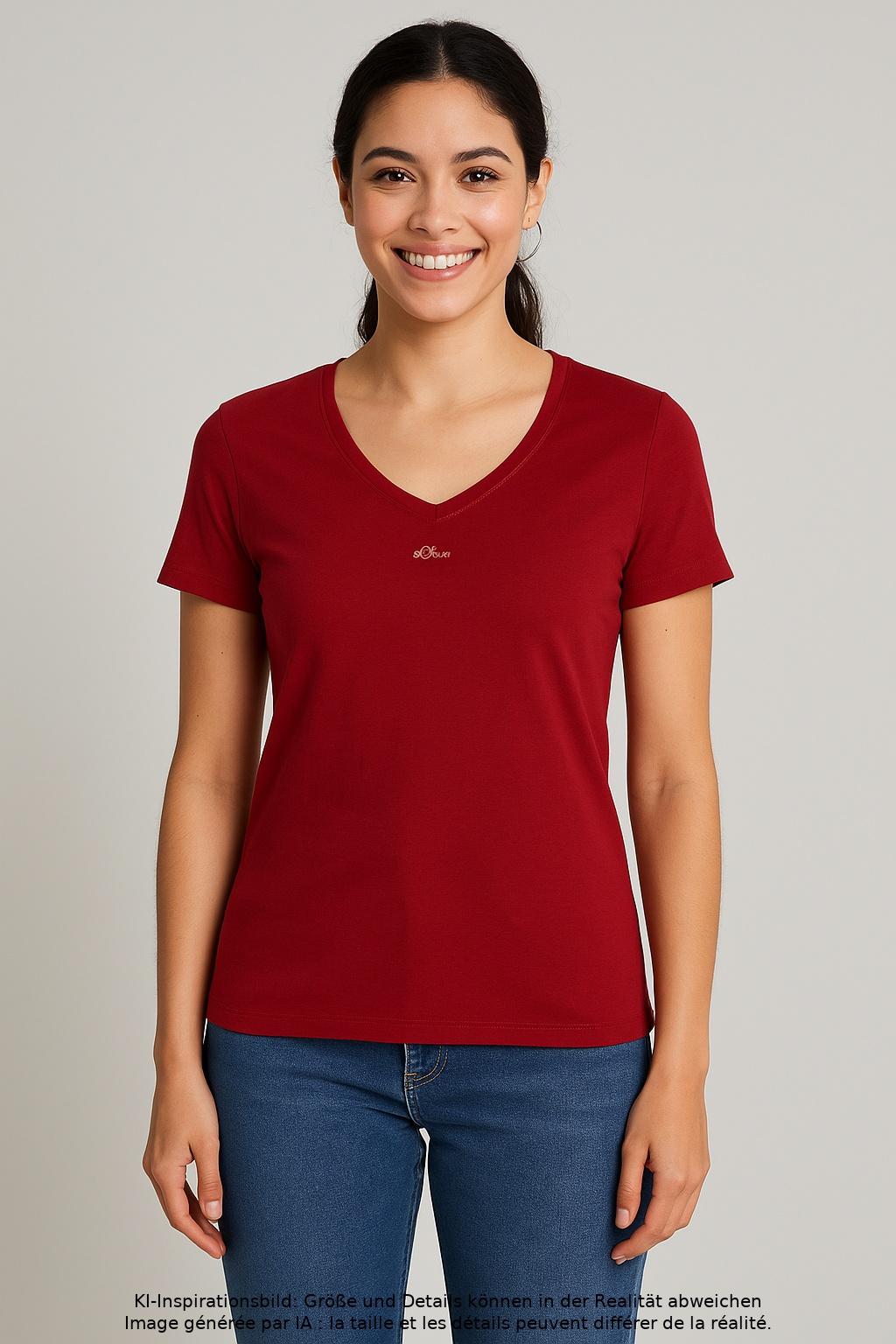 

s.Oliver Damen T-Shirt, rot, Gr. 38