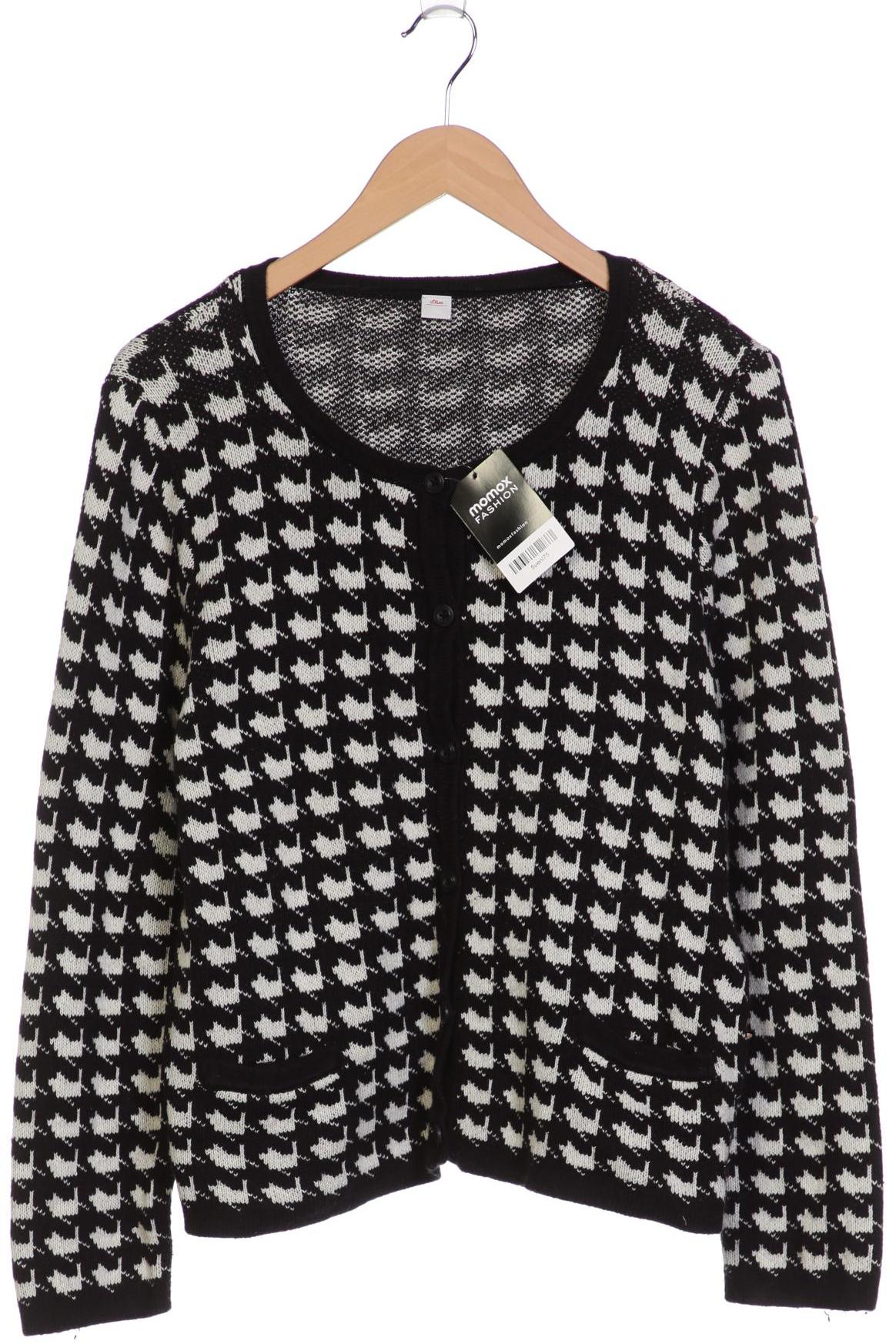 

s.Oliver Damen Strickjacke, schwarz, Gr. 46
