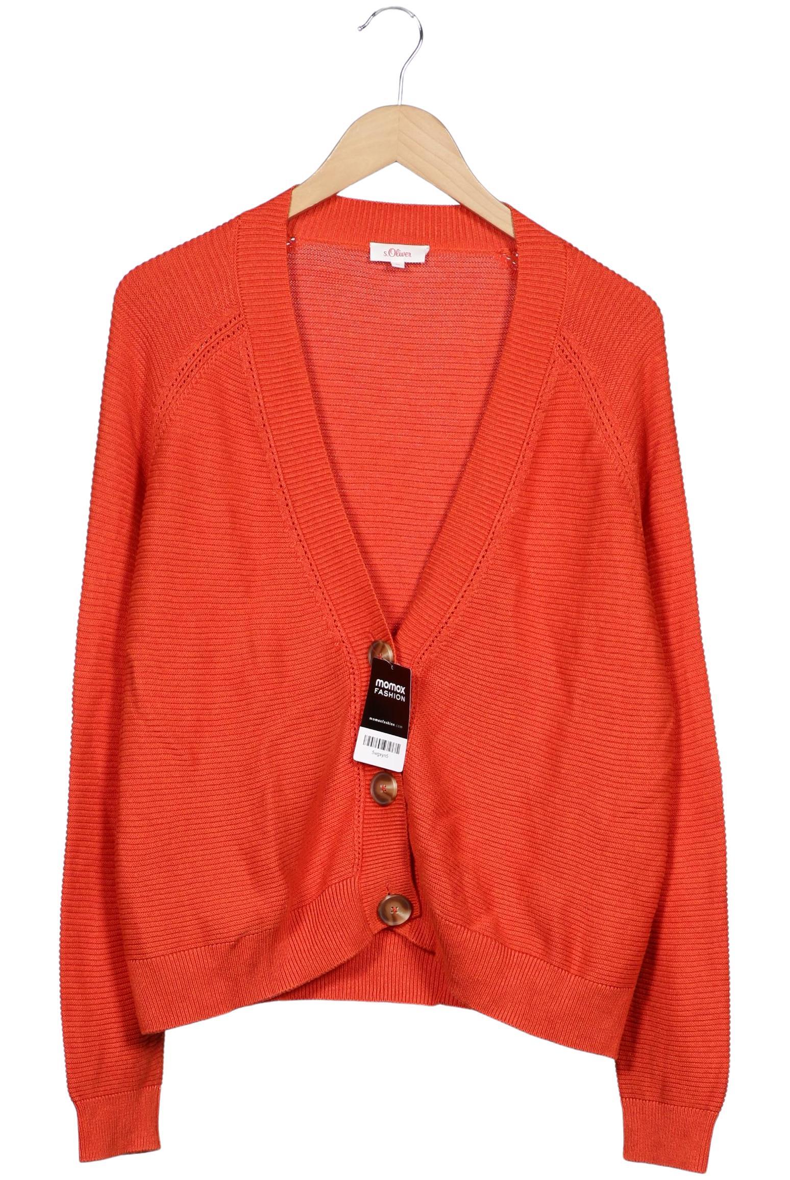 

s.Oliver Damen Strickjacke, orange, Gr. 38