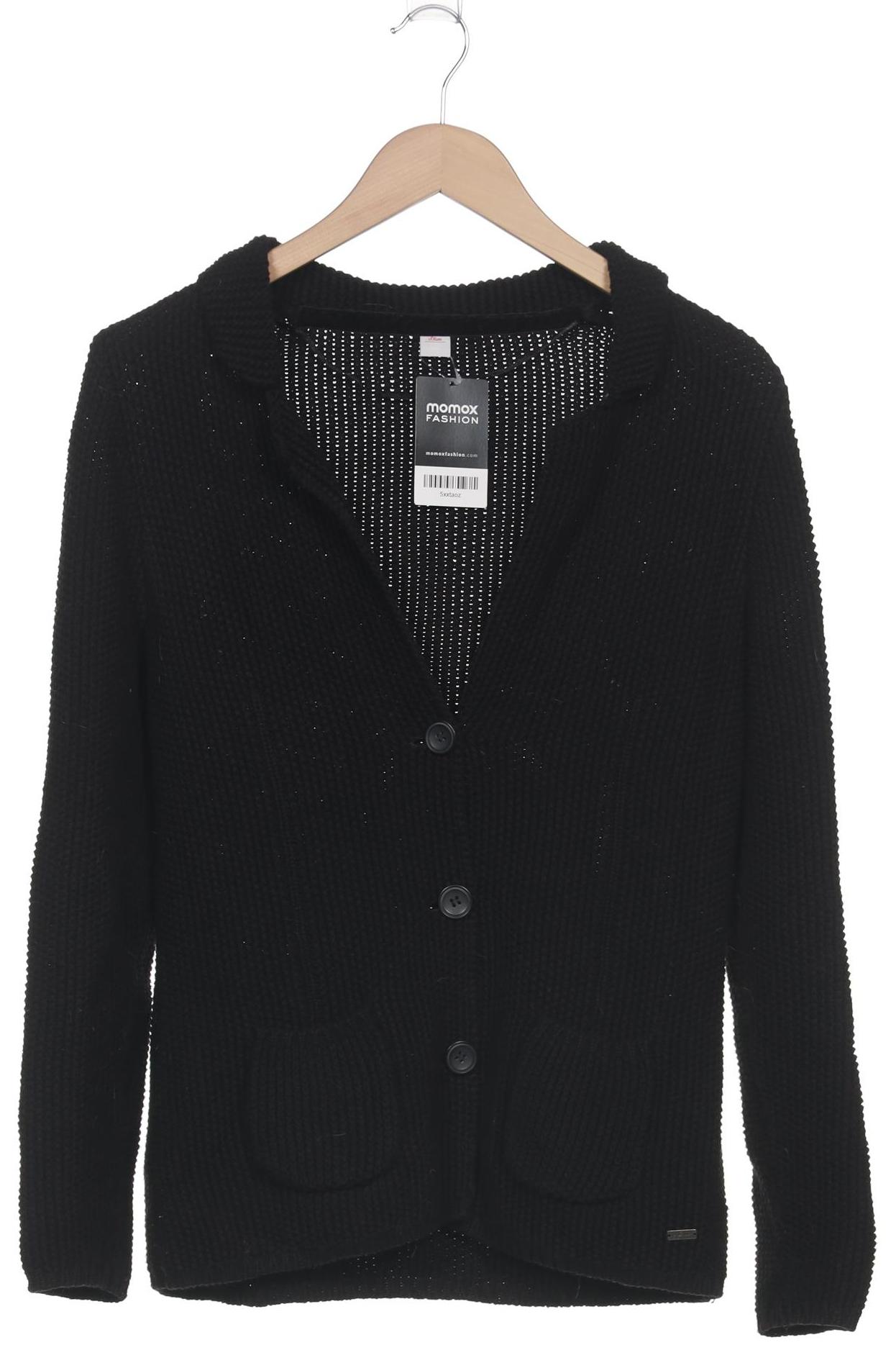 

s.Oliver Damen Strickjacke, schwarz, Gr. 40