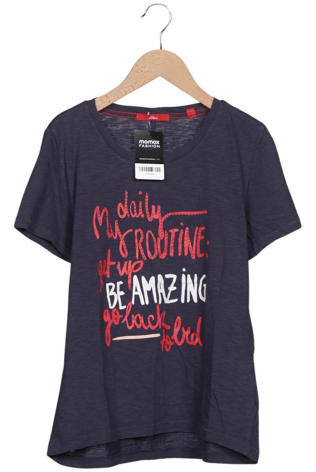 

s.Oliver Damen T-Shirt, marineblau, Gr. 34